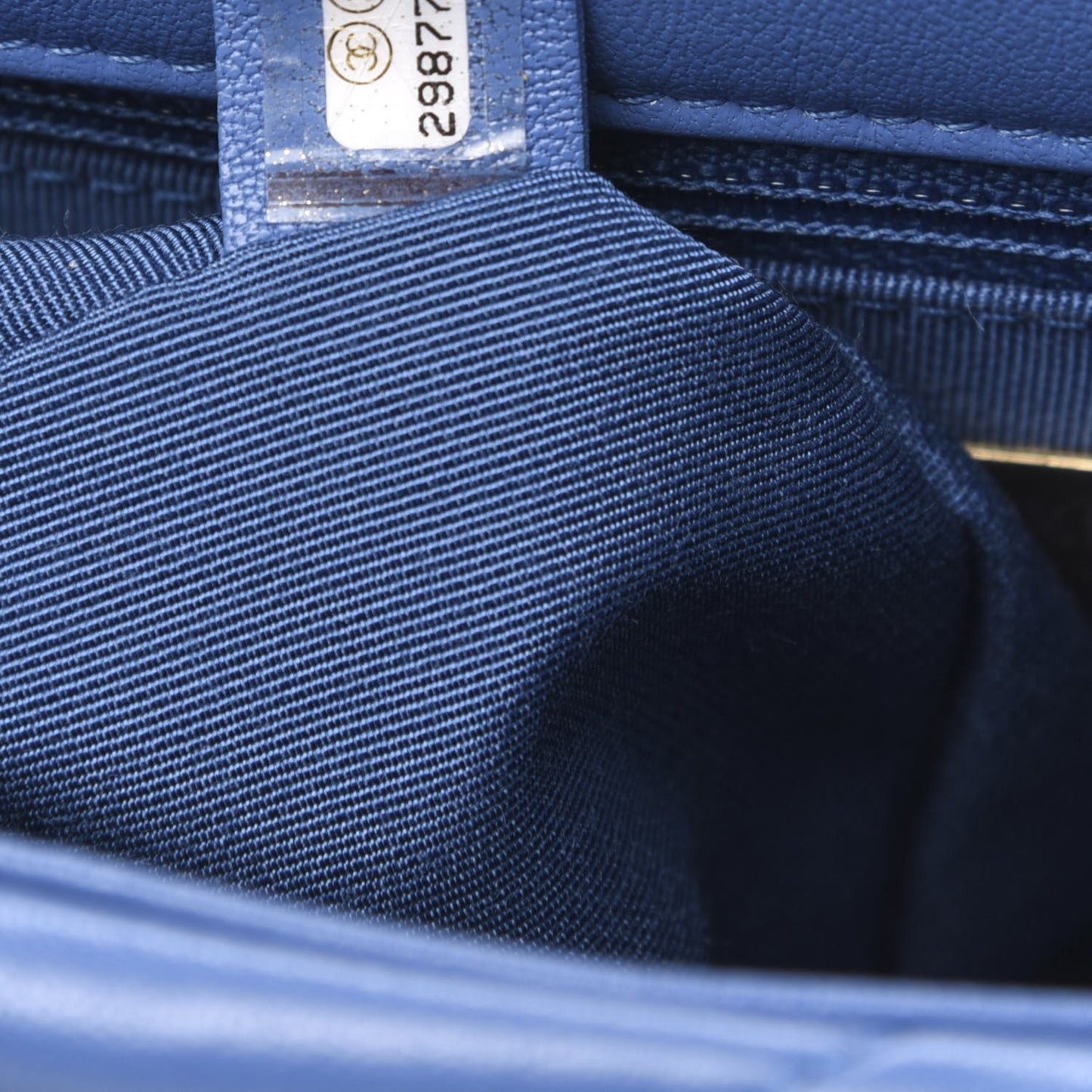Lambskin Quilted Medium 19 Flap Blue