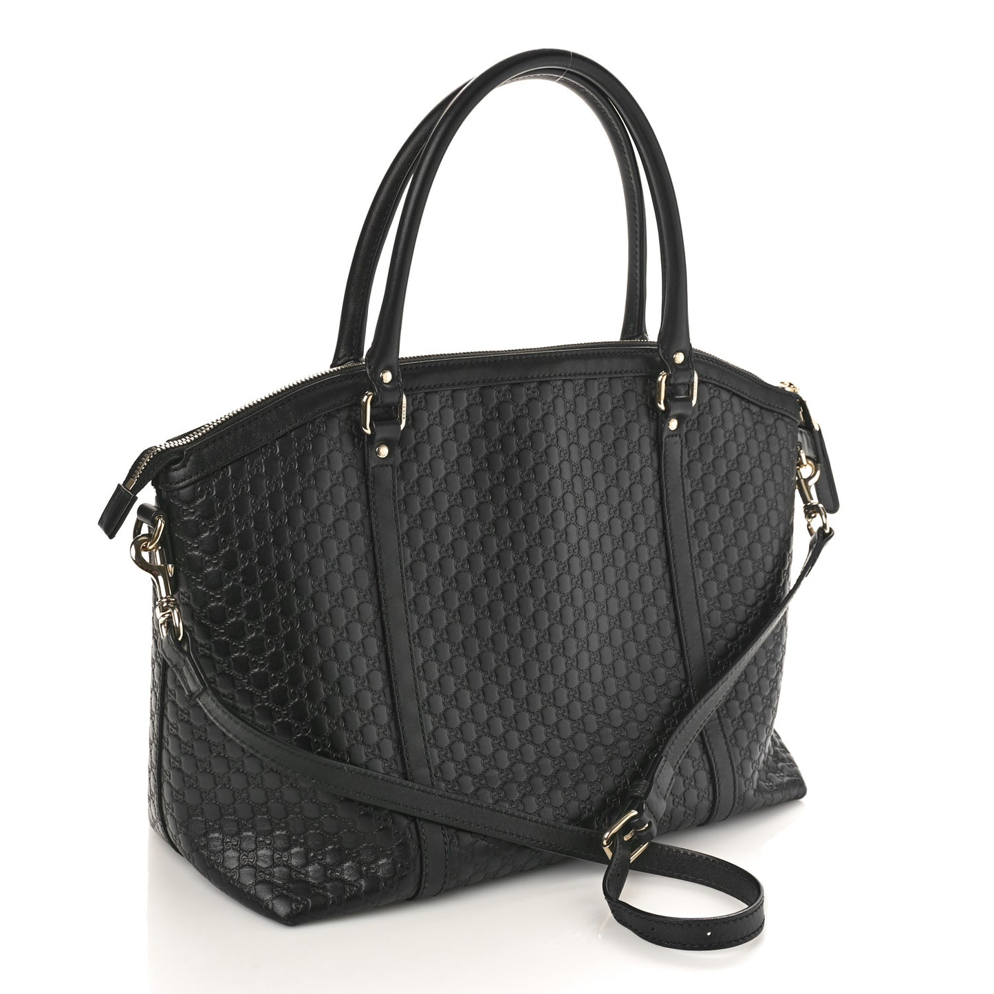 Soft Microguccissima Dome Satchel Black