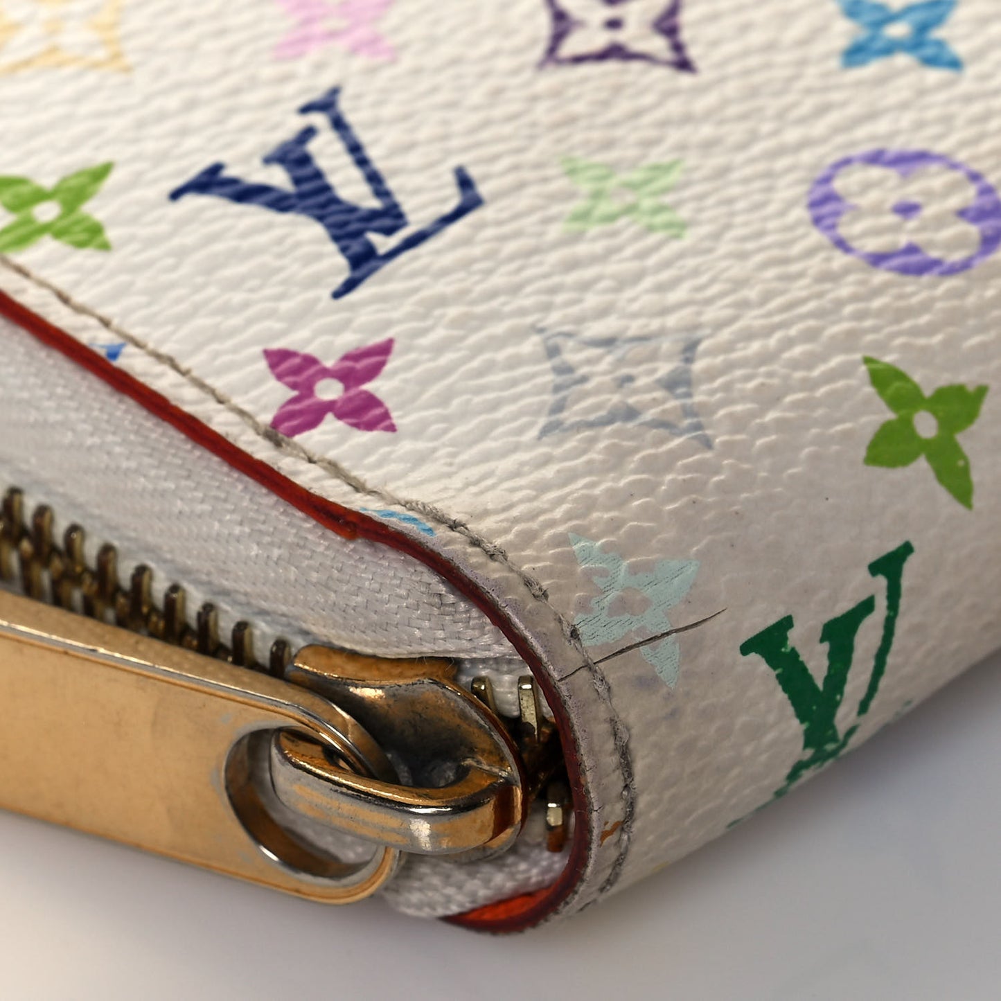 Monogram Multicolor Zippy Wallet White Litchi