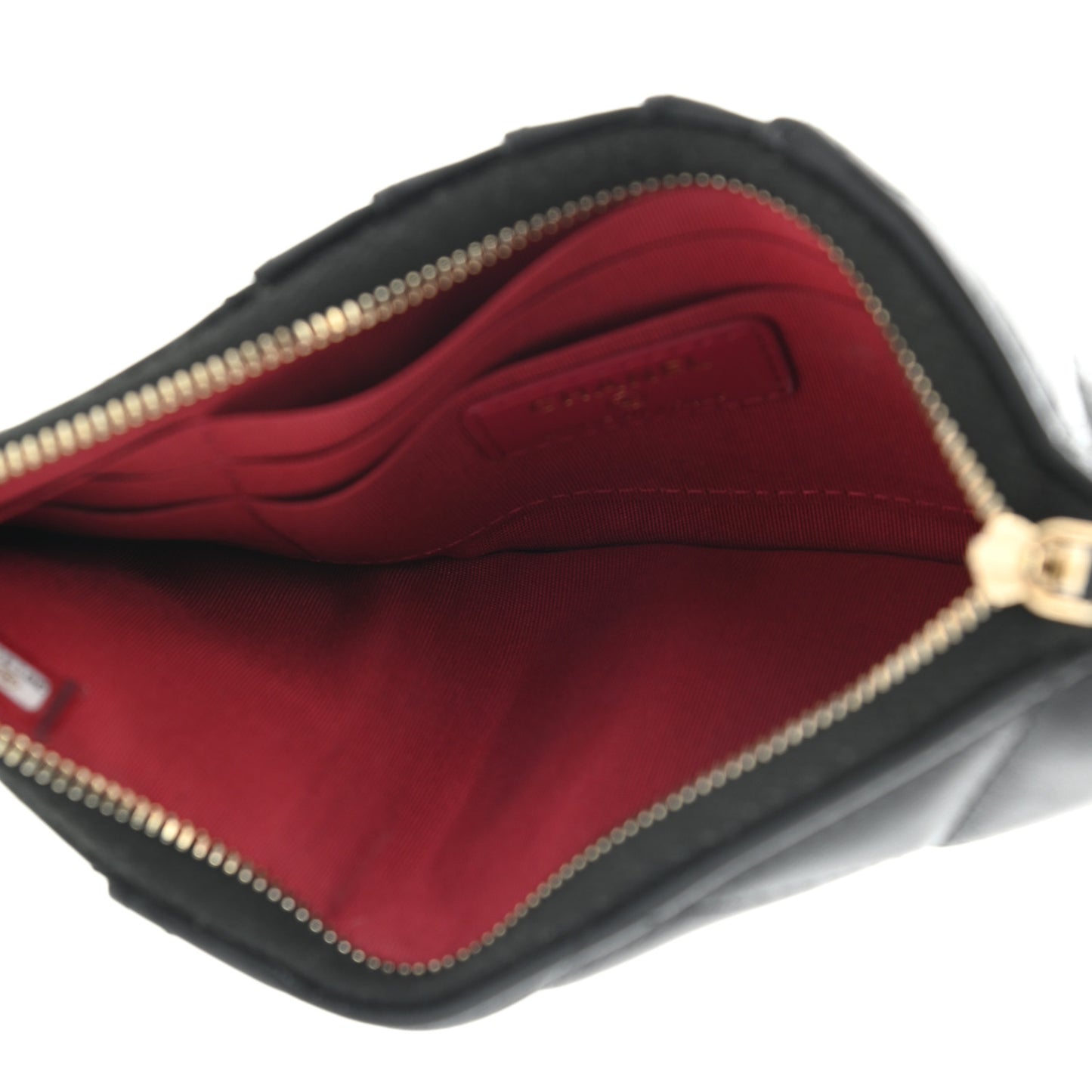 Lambskin Quilted Chanel 19 Phone and Card Holder Black