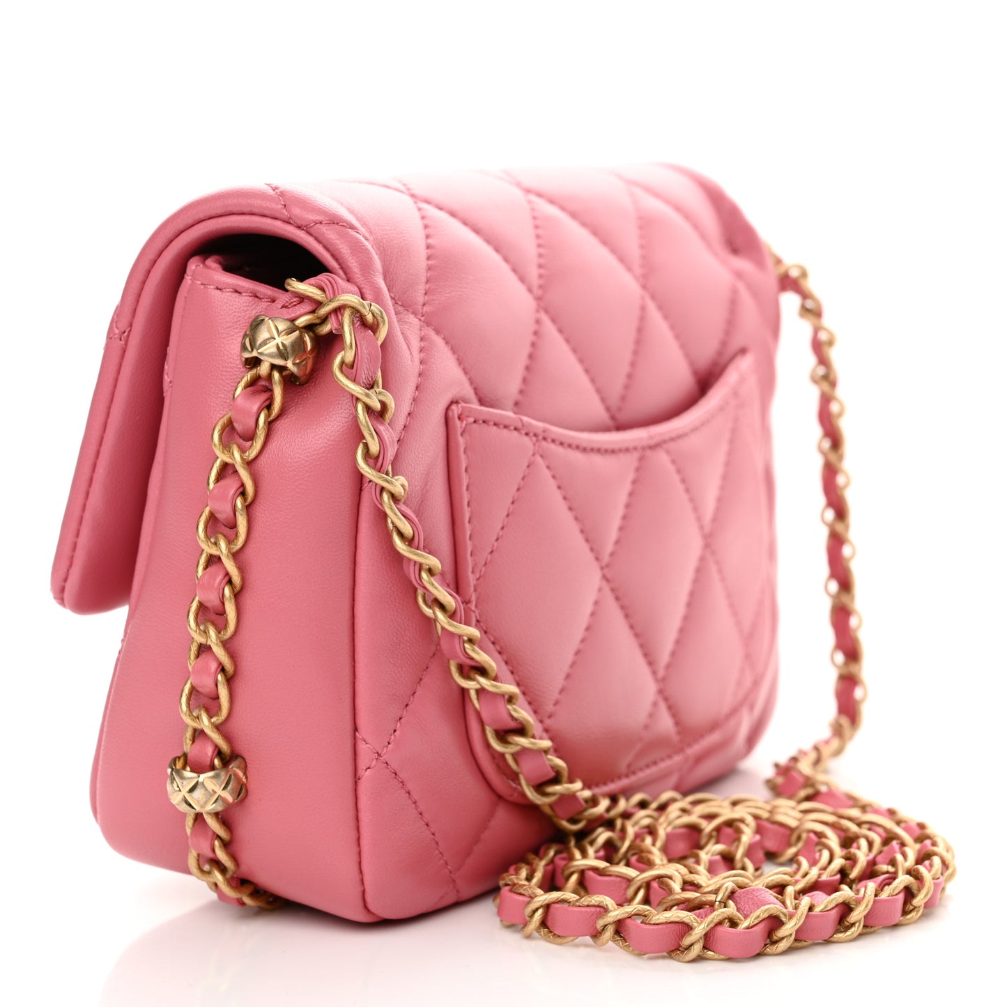 Lambskin Quilted CC Small Dynasty Flap Pink