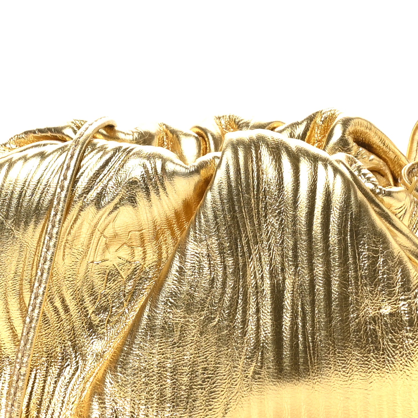 Metallic Bark Calfskin The Mini Pouch Gold