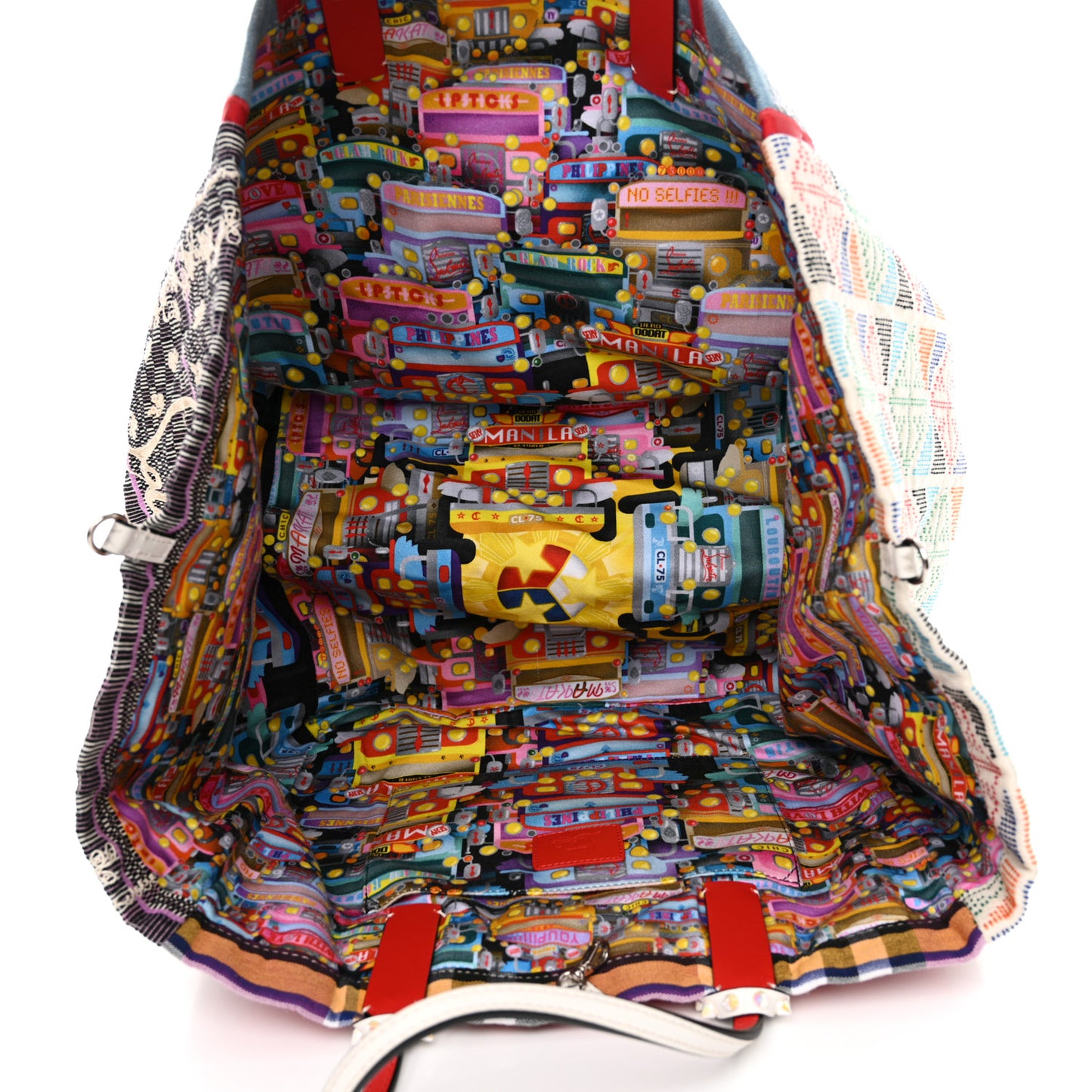 Jacquard Embellished Manilacaba Tote Multicolor