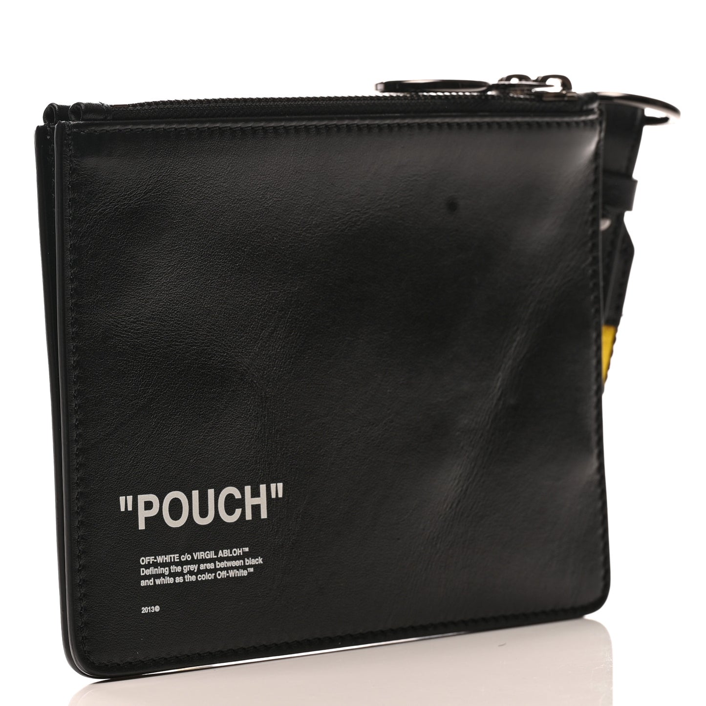 Calfskin Double Flat Pouch Black