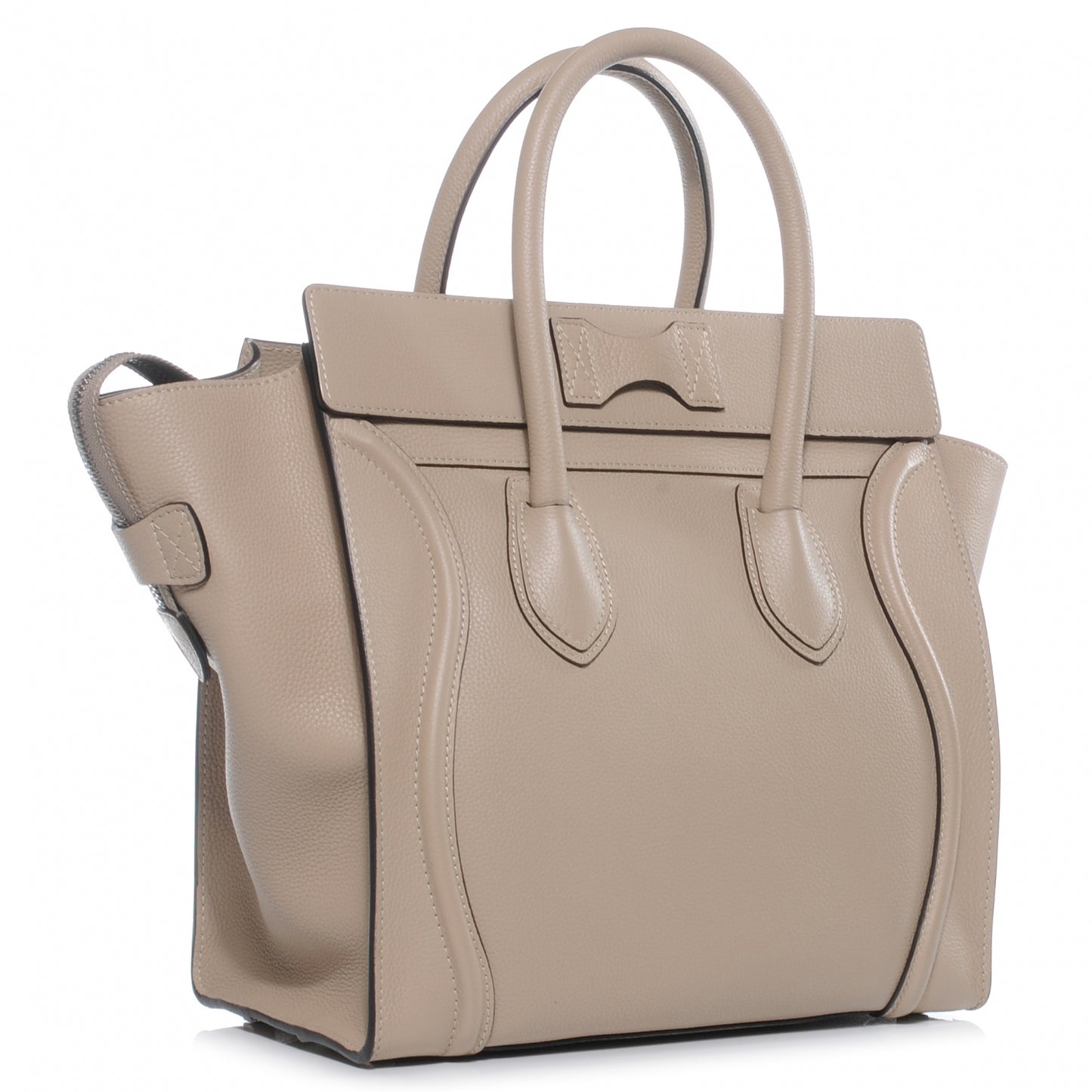Drummed Calfskin Mini Luggage Dune
