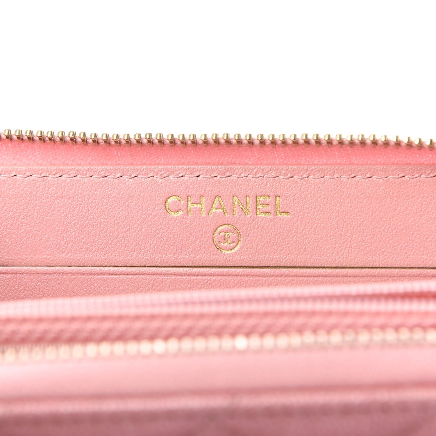 Chanel Iridescent Caviar Quilted Medium Zip Around Wallet Pink 6 of 9