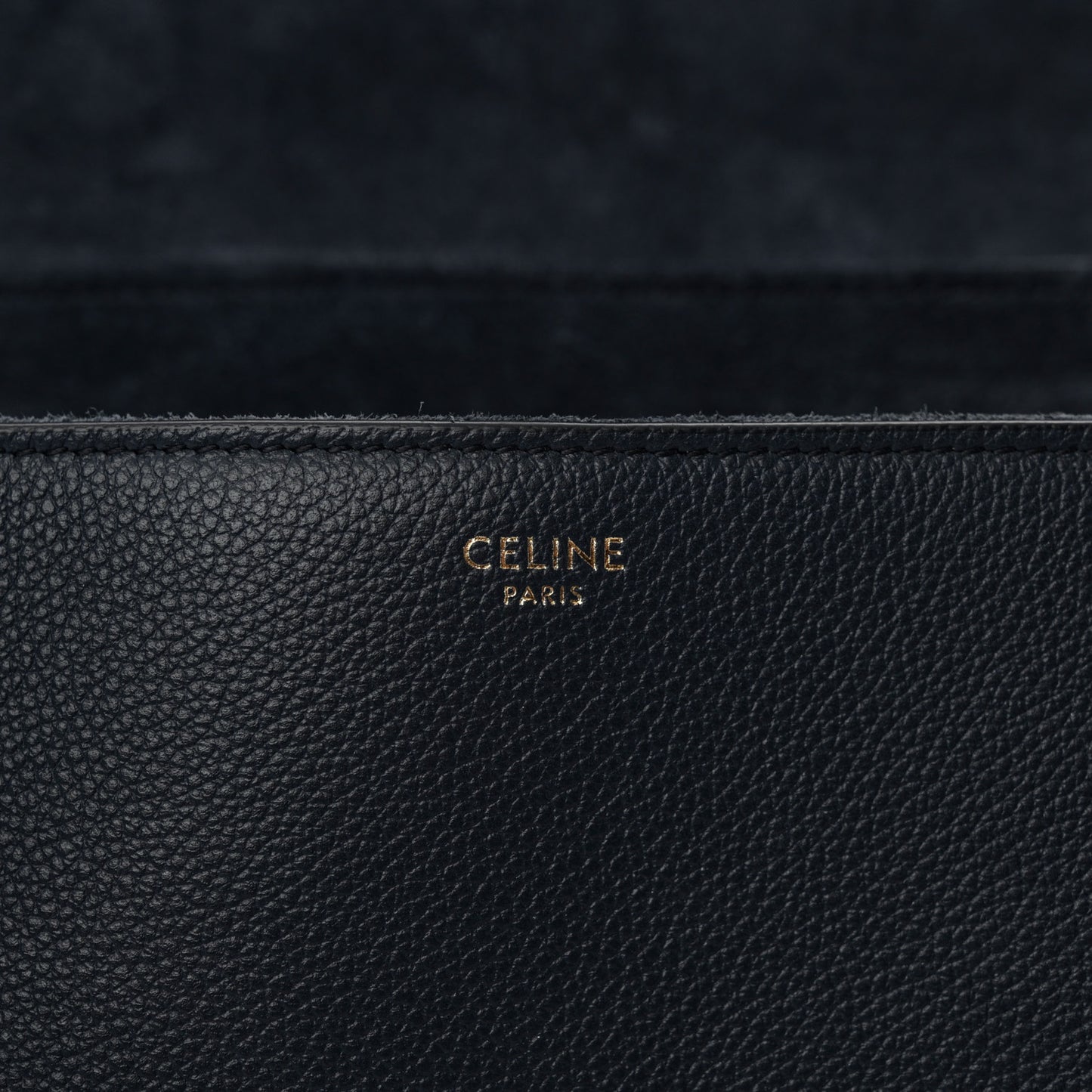 Supple Grained Calfskin Medium Soft 16 Bag Navy Blue