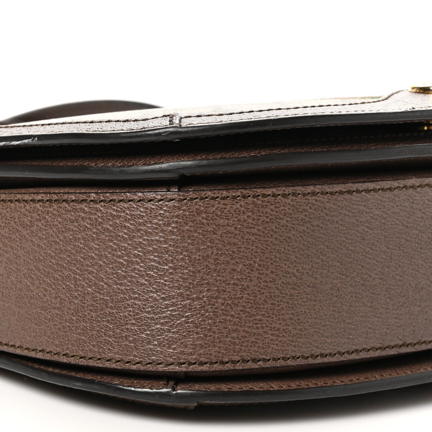 GG Supreme Monogram Web Small Ophidia Flap Messenger Bag Brown