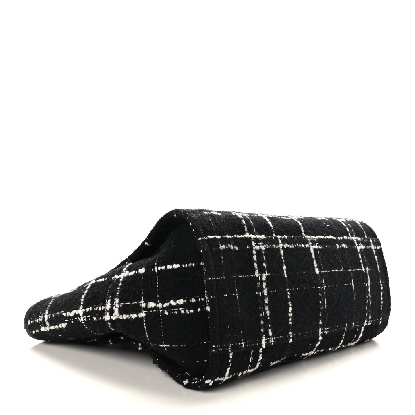 Tweed Medium Deauville Tote Black White Multicolor