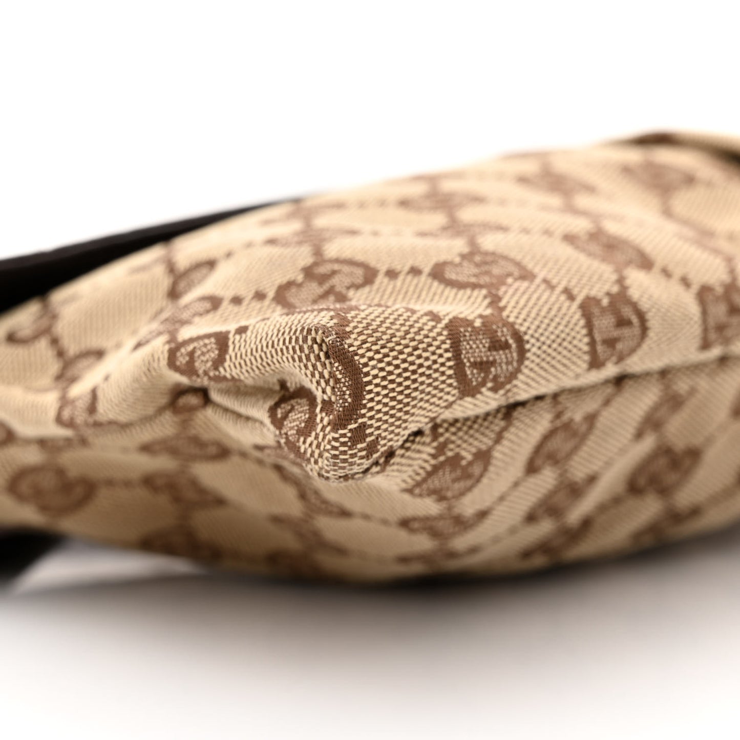 GG Monogram Double Pocket Belt Bag Dark Brown