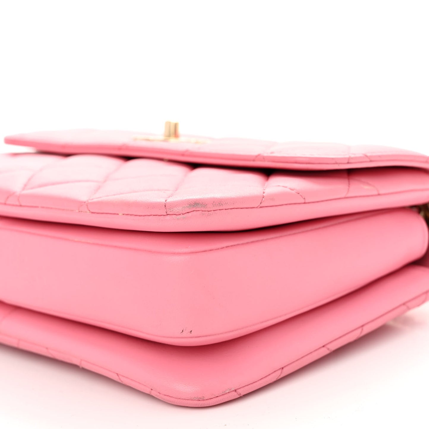 Lambskin Quilted Small Trendy CC Flap Dual Handle Bag Light Pink