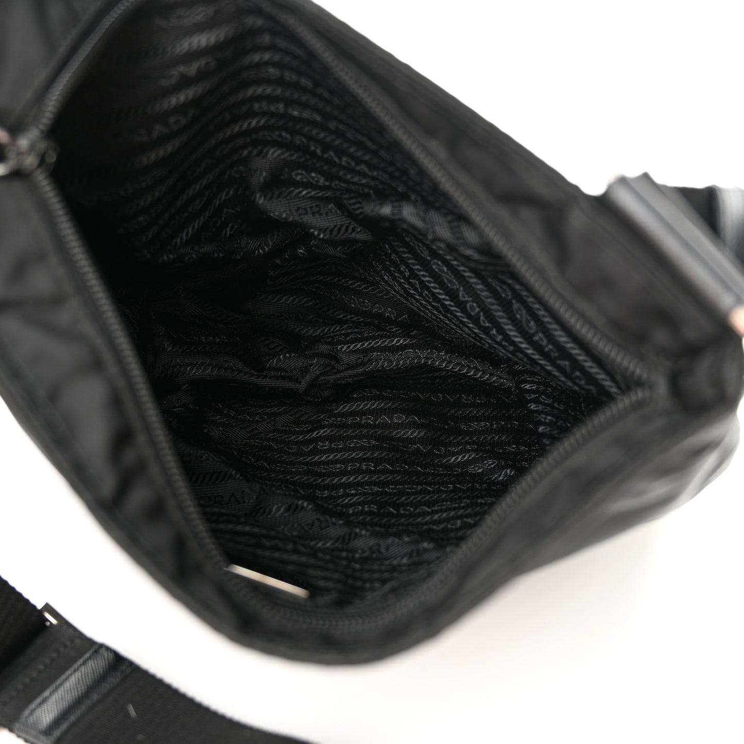 Nylon Vela Flat Messenger Bag Black