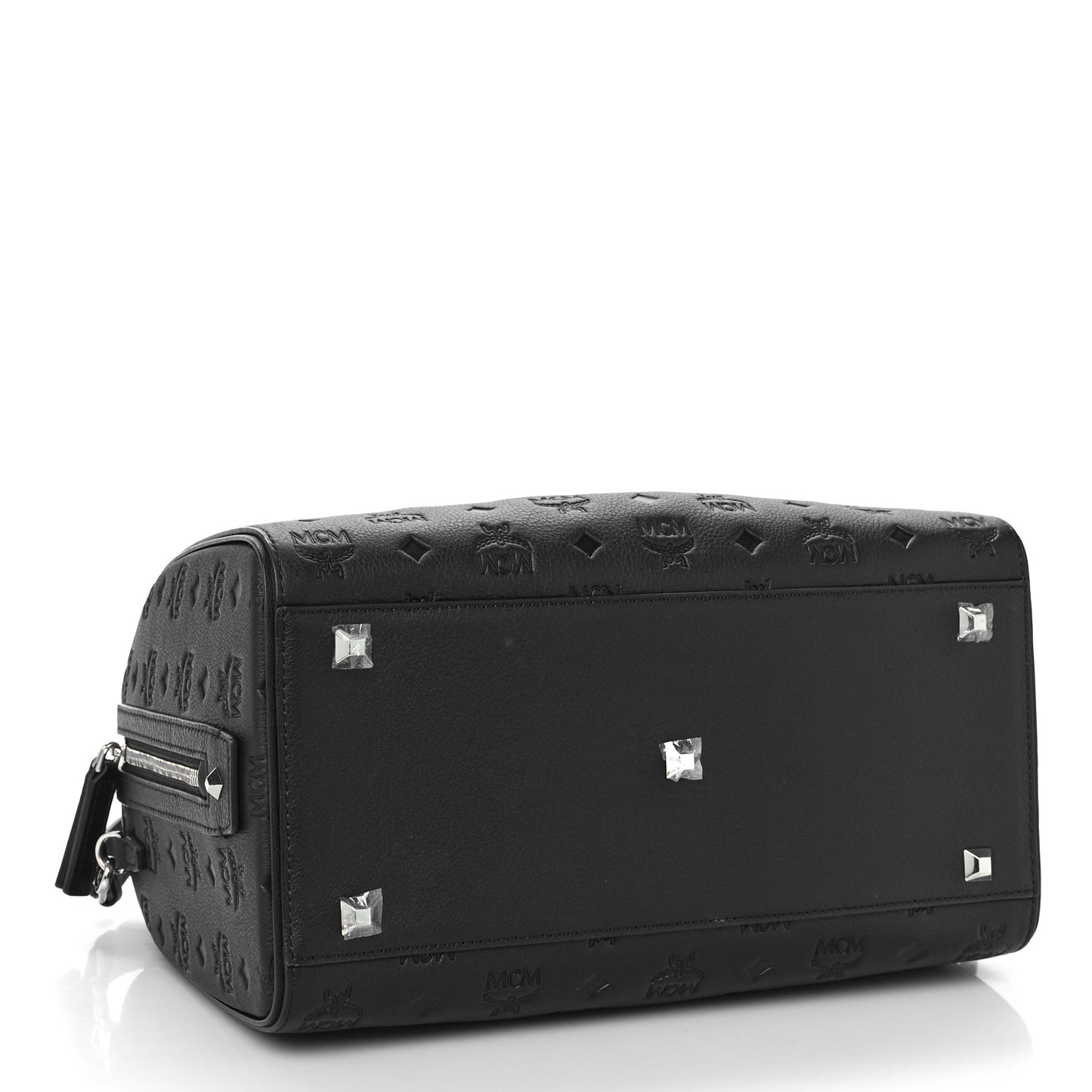 Calfskin Ottomar Monogram Essential Boston Bag Black