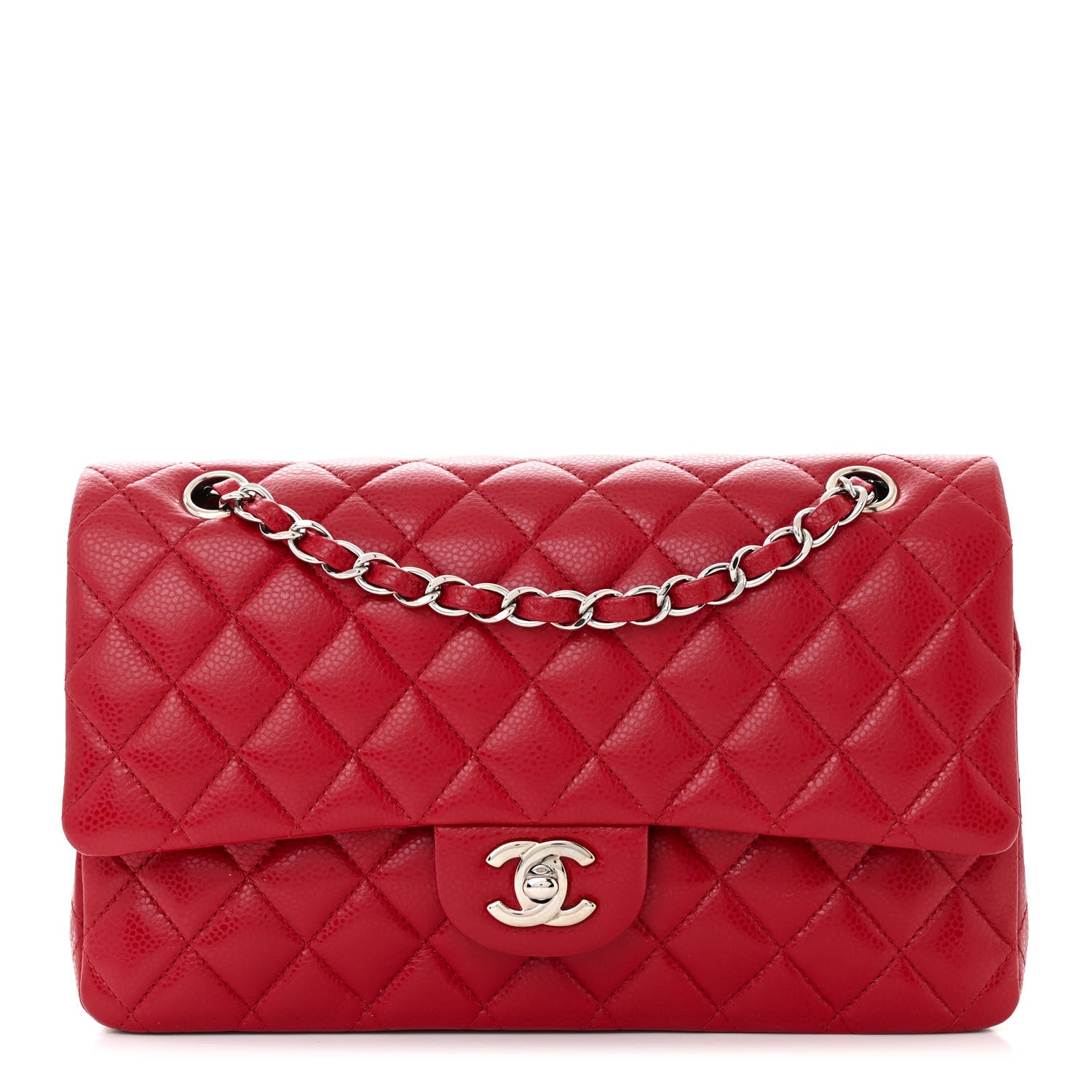 Chanel Caviar Quilted Medium Double Flap Red 1 of 11