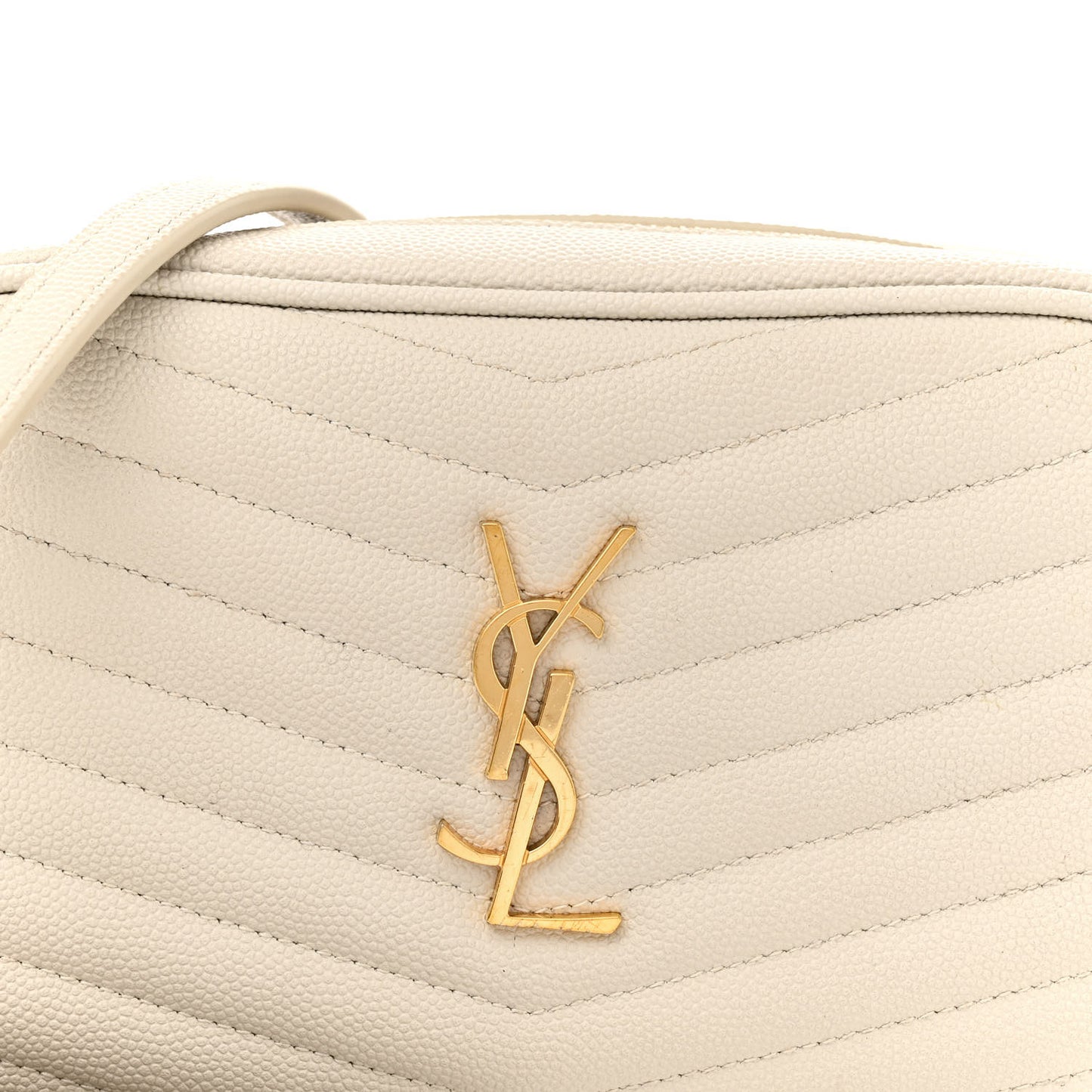 Grain De Poudre Matelasse Monogram Mini Lou Camera Bag Crema Soft