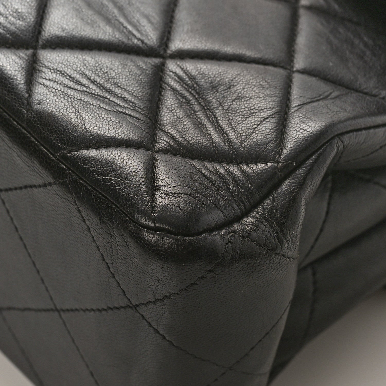 Chanel Lambskin Quilted Jumbo Double Sided Flap Black 12 of 13