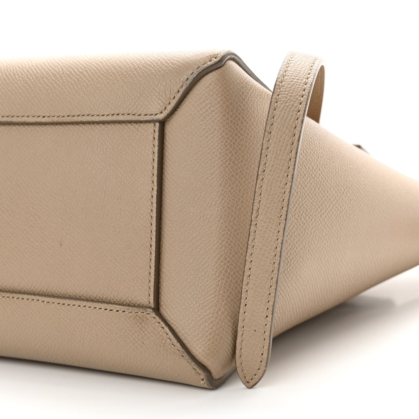 Grained Calfskin Micro Belt Bag Light Taupe