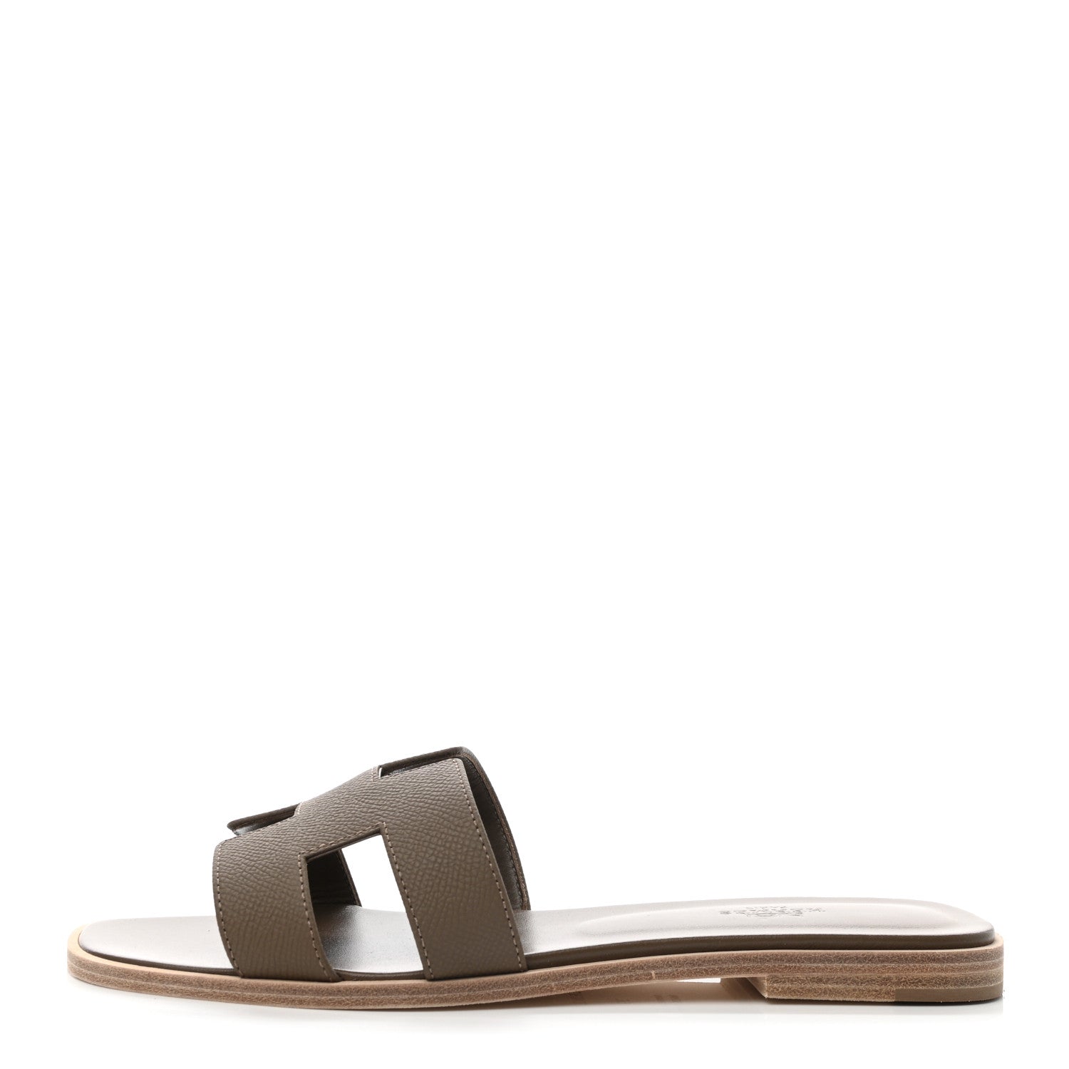 Hermes Epsom Oran Sandals 39 Etoupe 1 of 9