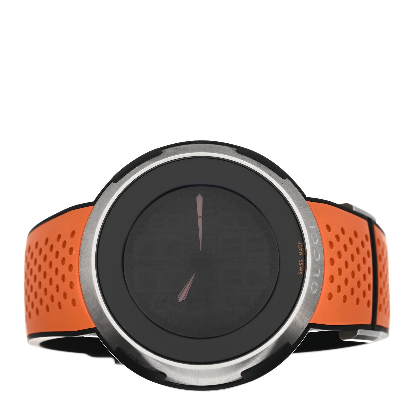 Stainless Steel Rubber 49mm Digital I-Gucci Sport Watch Black