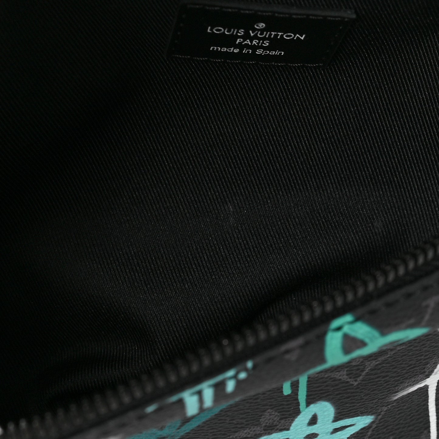Monogram Eclipse LV Graffiti Discovery Bumbag Green Lights