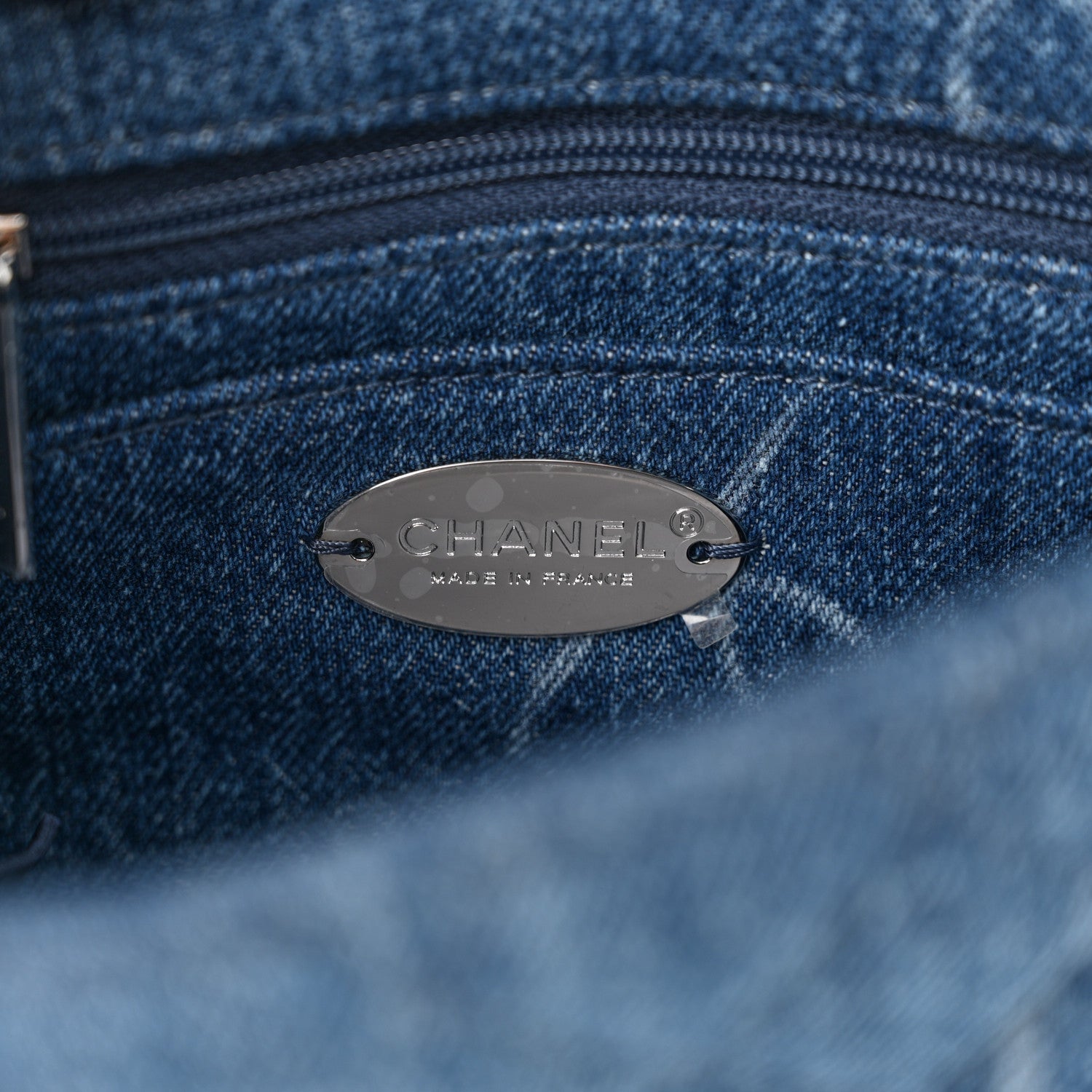 Chanel Denim CC Quilted Mini Square Flap Blue 6 of 11