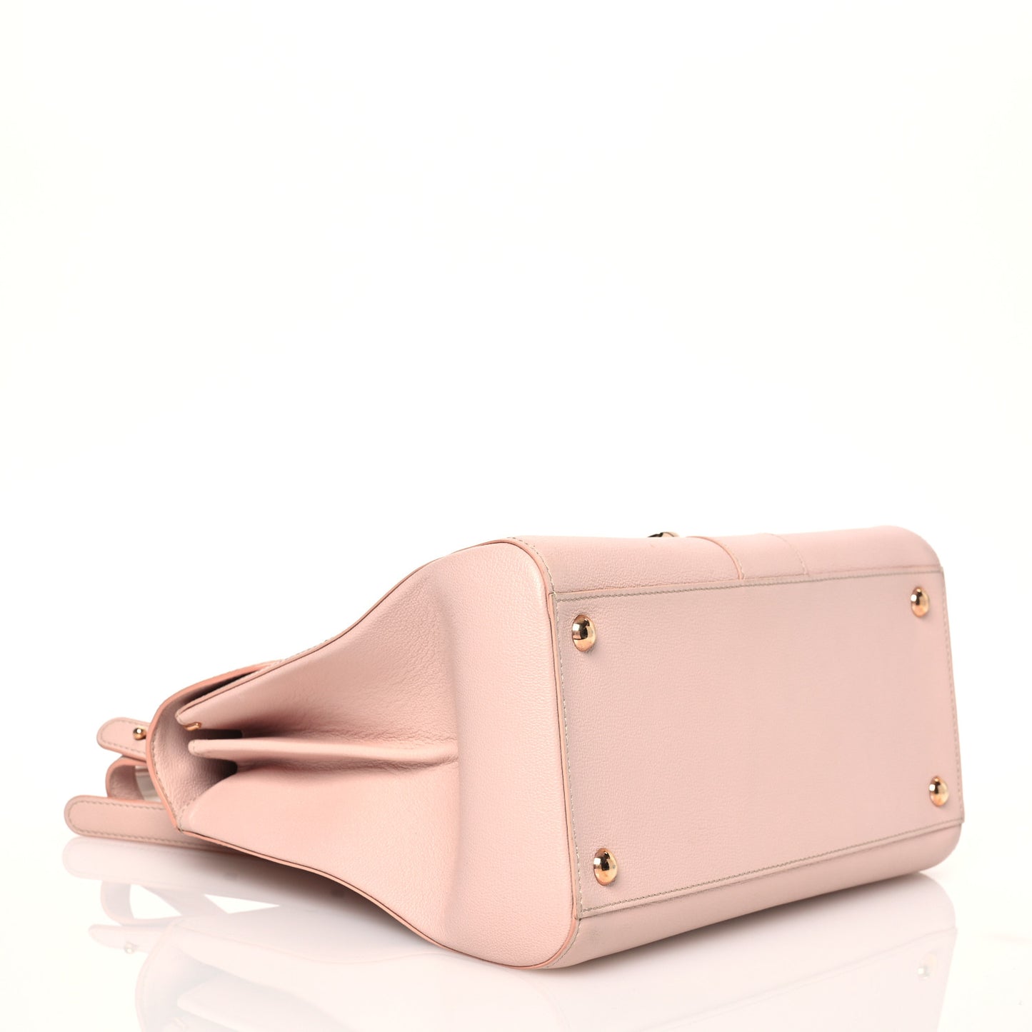 Grained Calfskin MM Brillant Satchel Nude