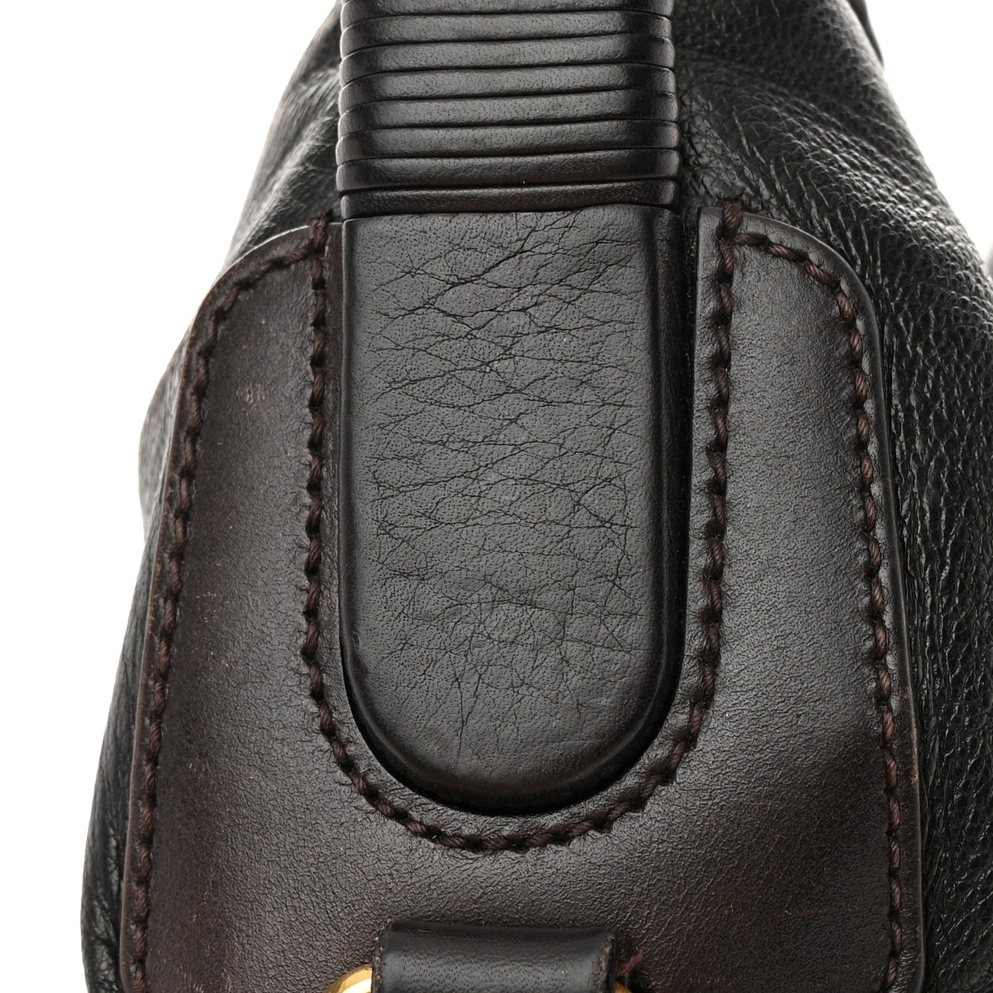 Deerskin Large Hip Bamboo Hobo Dark Cocoa