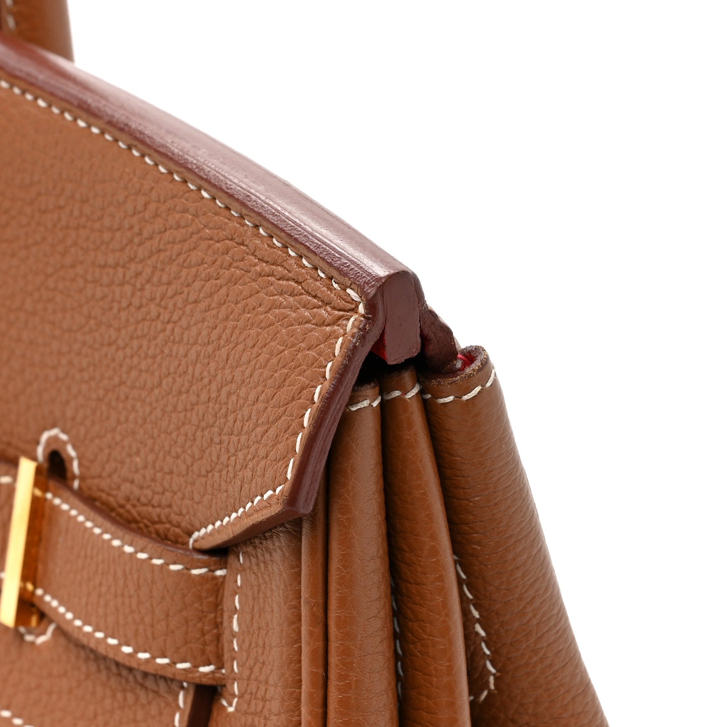 Togo Verso Birkin 35 Gold Geranium