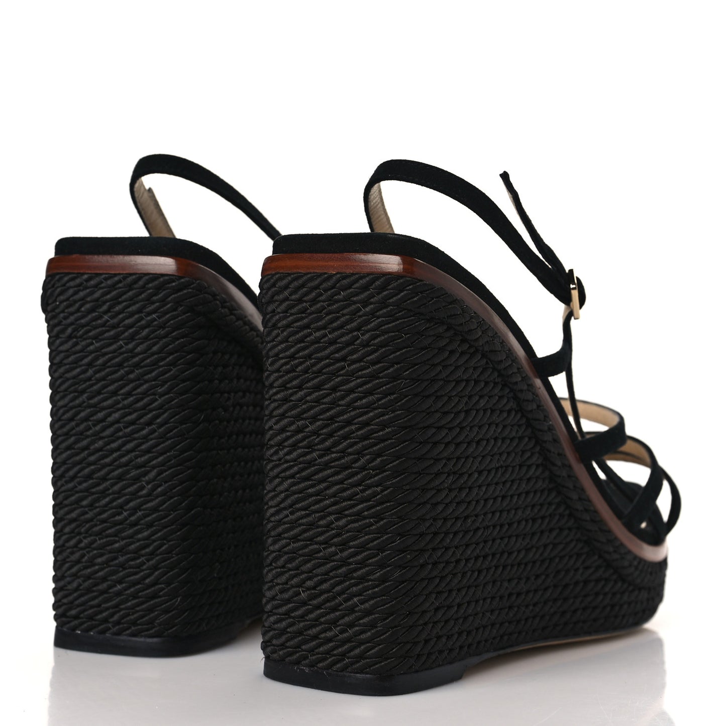 Suede Ariela 110 Wedge Sandals 41 Black