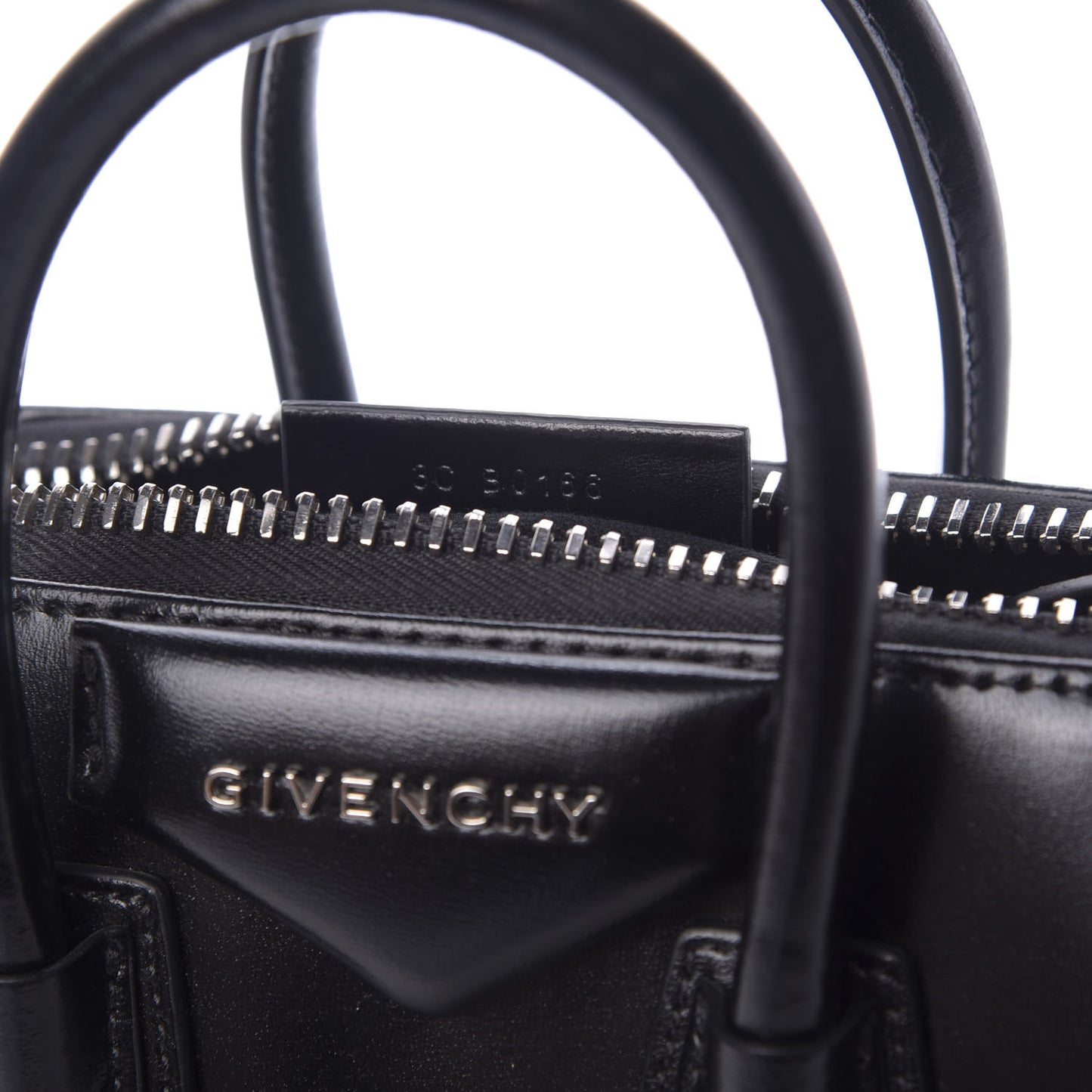 Shiny Lord Calfskin Mini Antigona Black