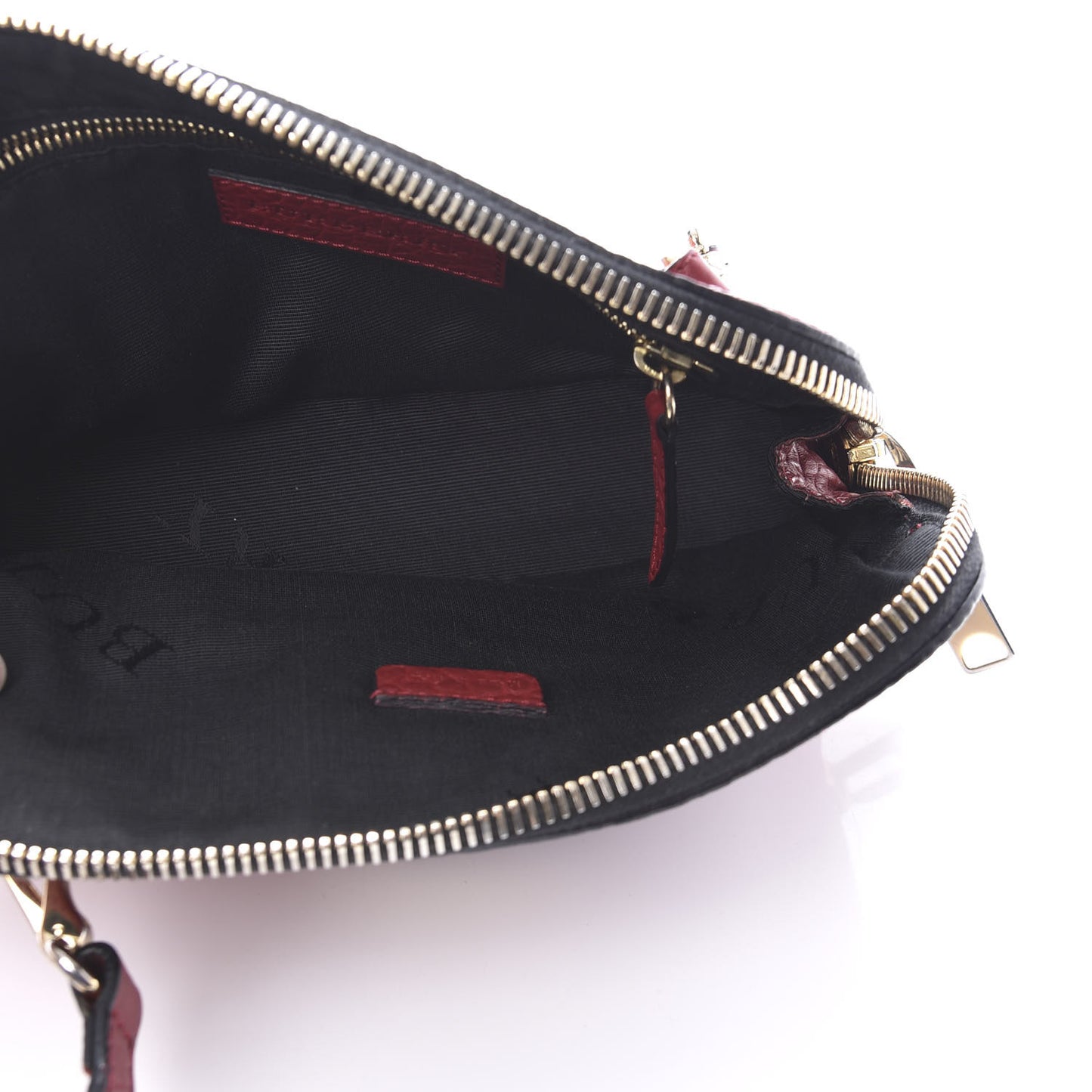 Signature Grain Small Crossbody Red