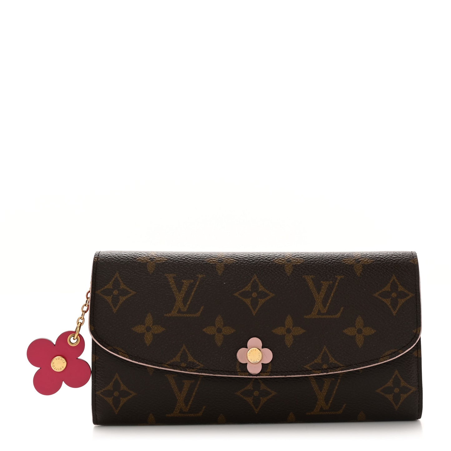 Monogram Bloom Flower Emilie Wallet Fuchsia