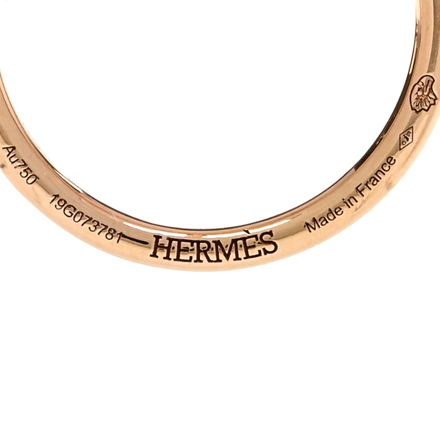 Hermes 18K Rose Gold MM Echappee Earrings 4 of 5