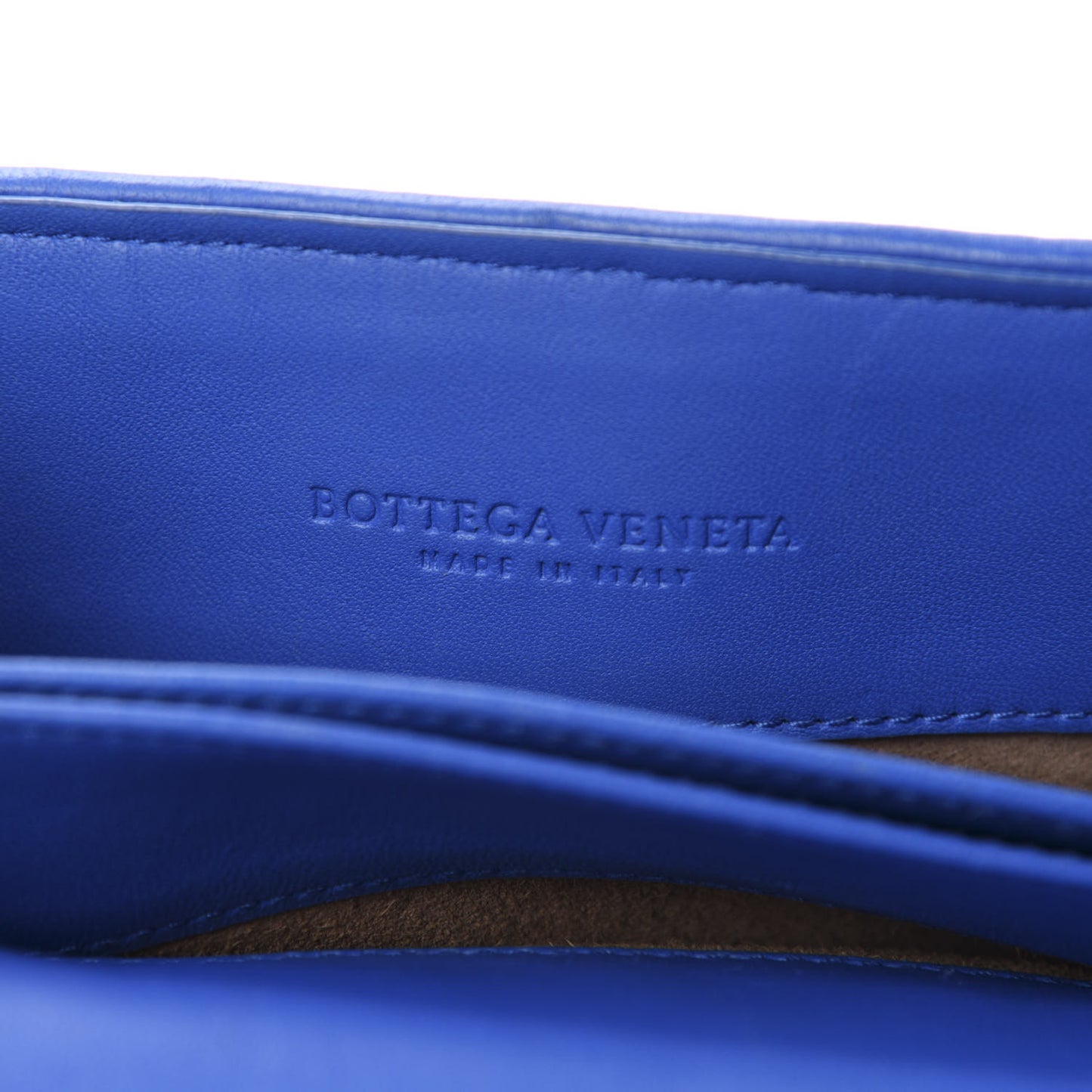 Nappa Intrecciato Baby Olimpia Shoulder Bag Signal Blue