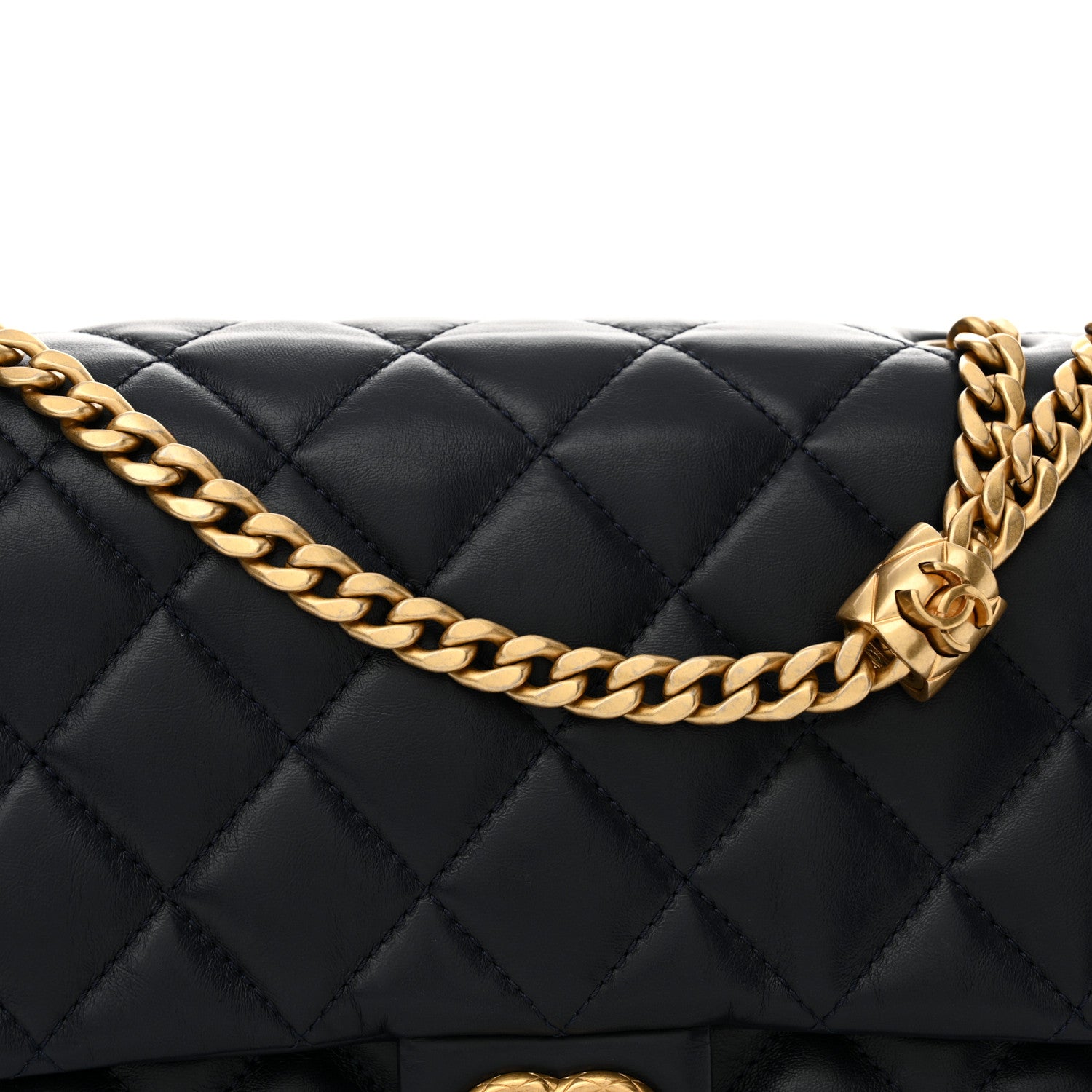 Chanel Lambskin Quilted Medium Pillow Crush Flap Navy 8 of 10