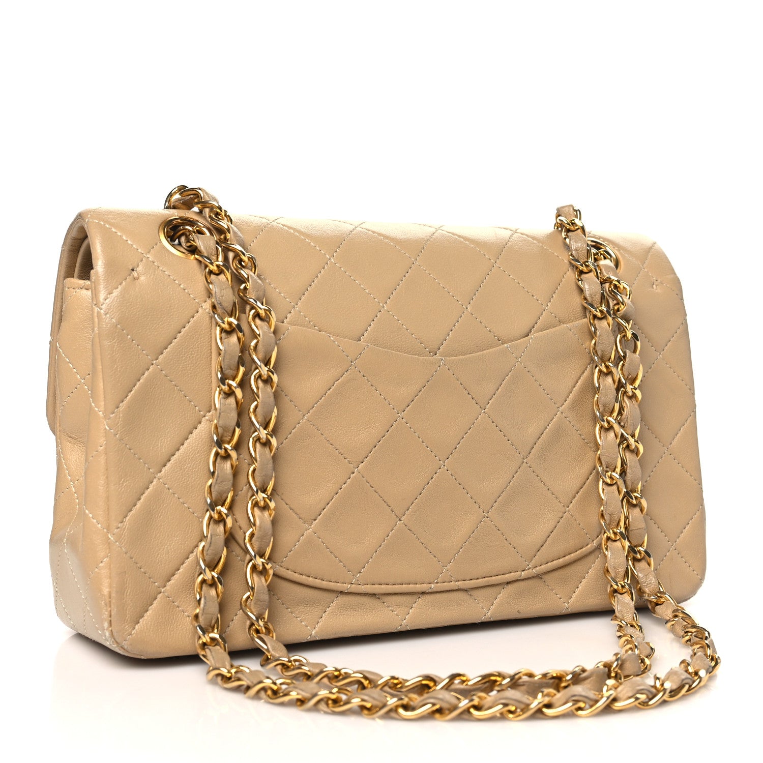 Chanel Lambskin Quilted Small Double Flap Beige 3 of 14