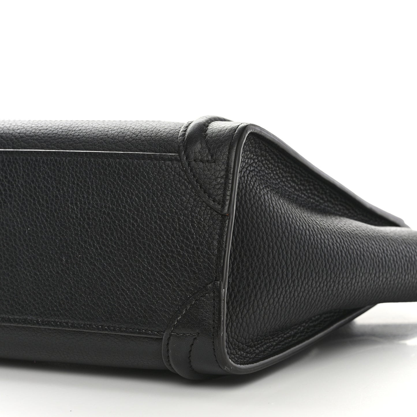 Drummed Calfskin Nano Luggage Black