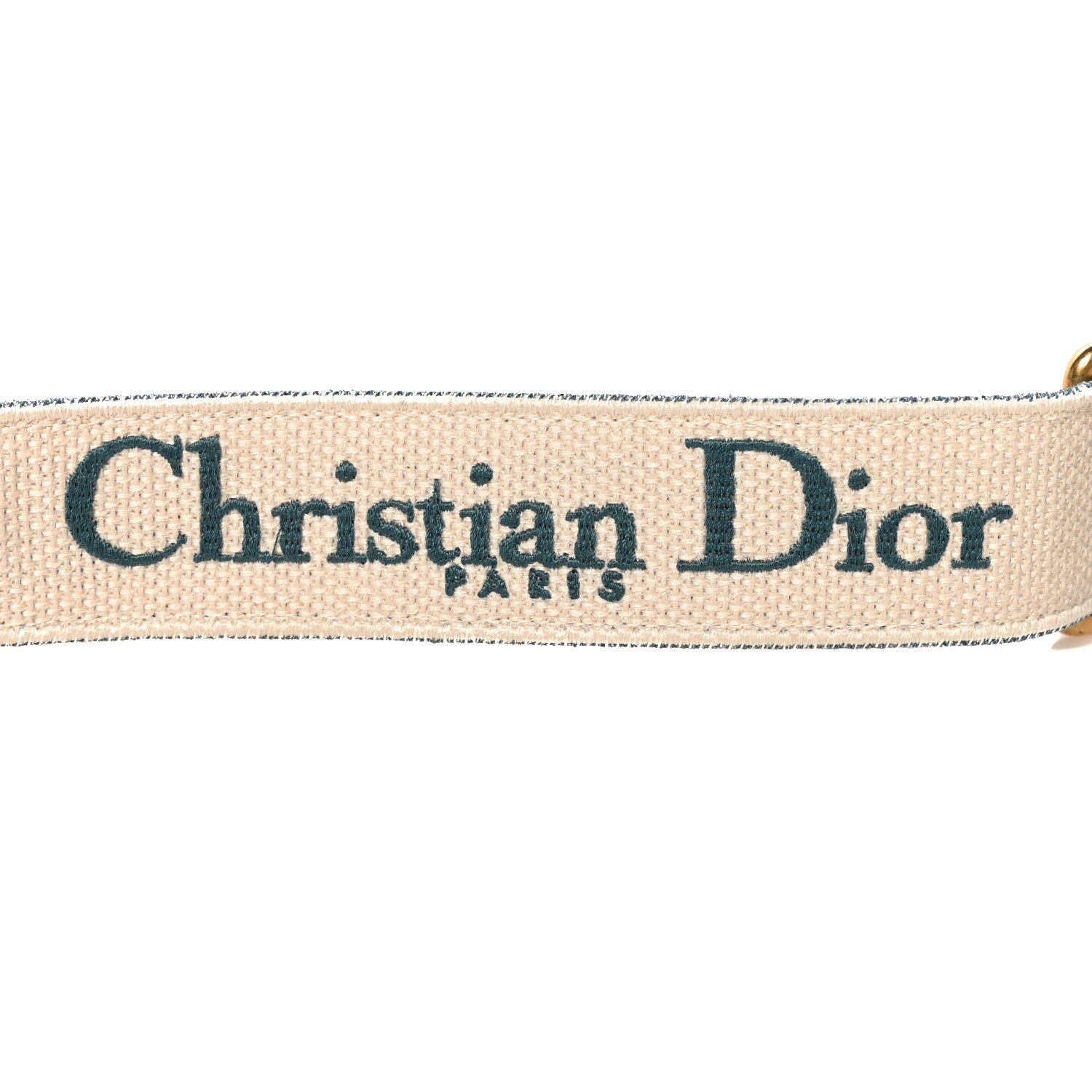 Christian Dior Canvas Embroidered Adjustable Shoulder Strap Deep Ocean 3 of 4