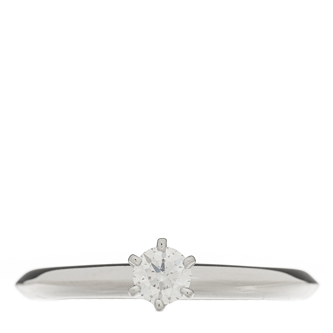 Platinum Diamond .19ct Solitaire Engagement Ring 51 5.75