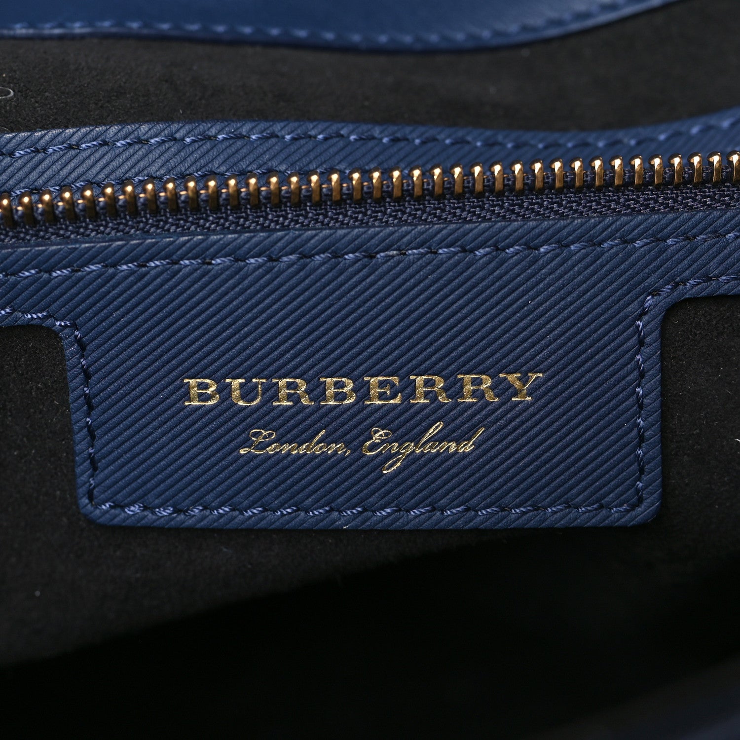Burberry Trench Calfskin Medium DK88 Top Handle Bag Ink Blue 5 of 8