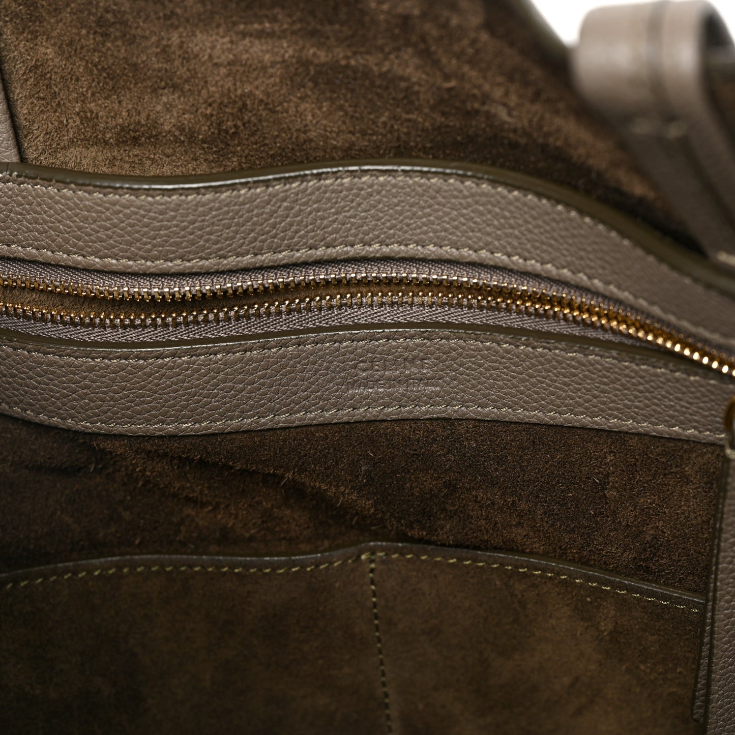 Soft Grained Calfskin Medium Belt Cabas Phantom Taupe