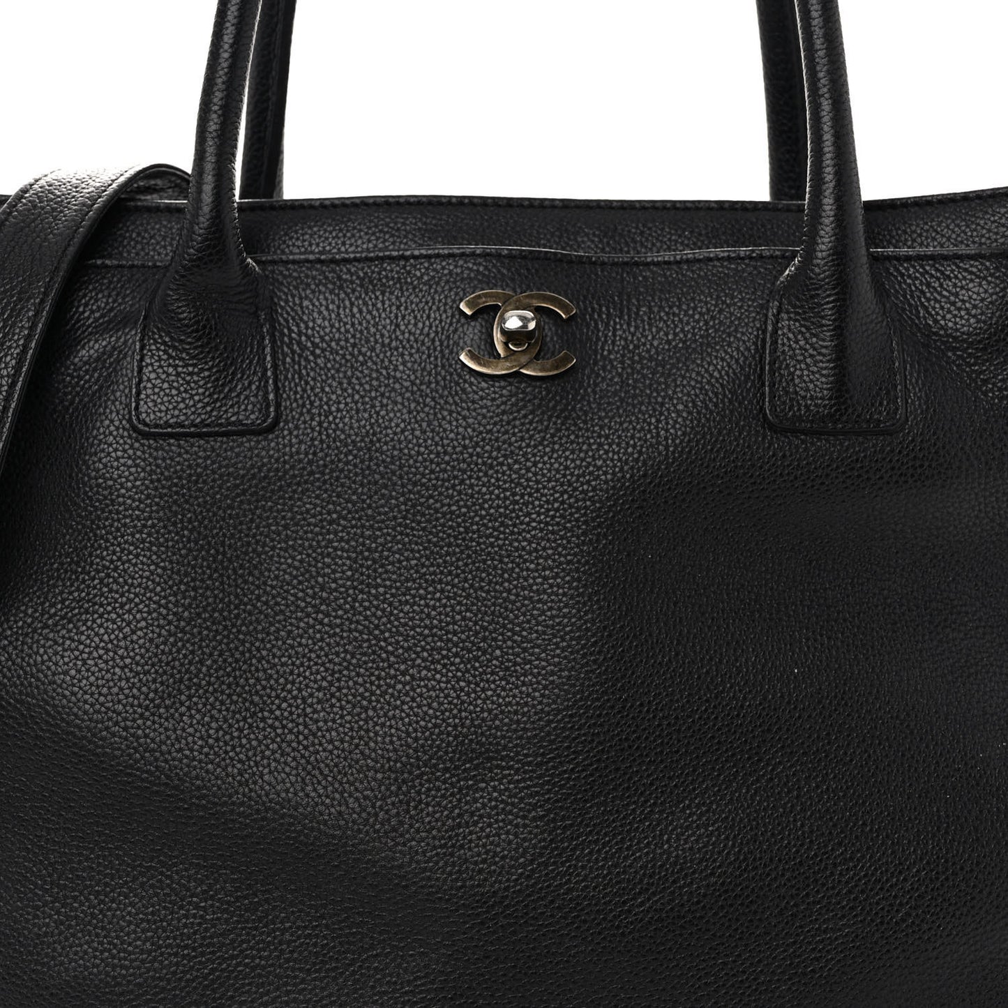 Caviar Tall Cerf Tote Black