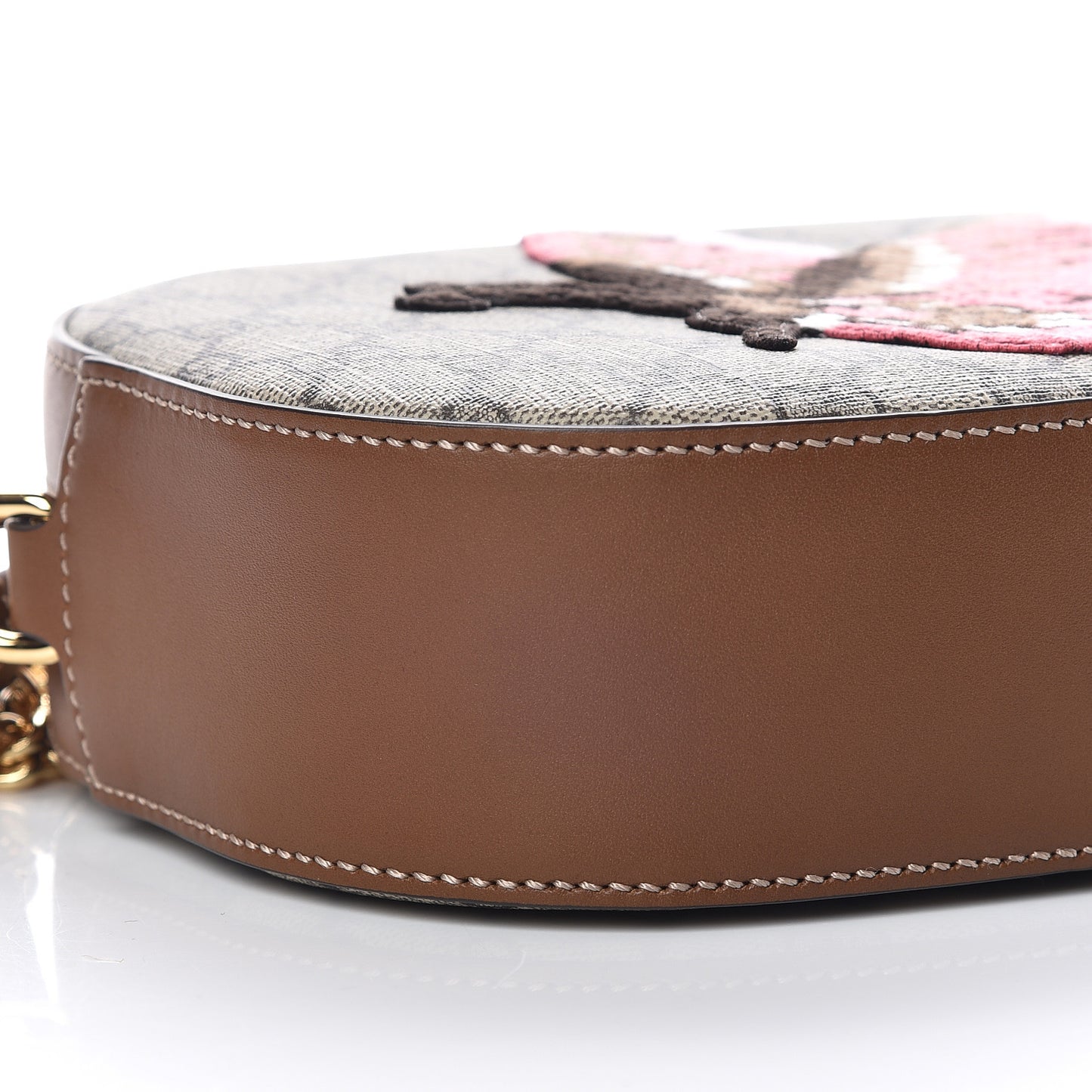GG Supreme Monogram Butterfly Embroidered Mini Chain Shoulder Bag Beige Tuscany
