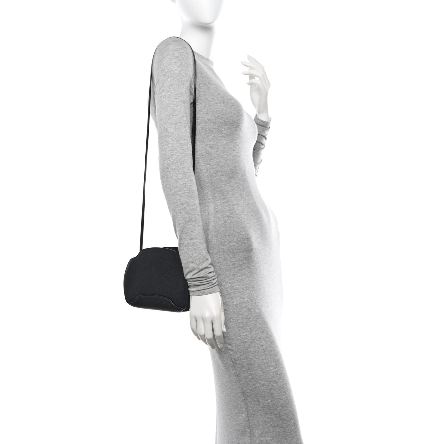 Grained Calfskin Sesia Crossbody Black