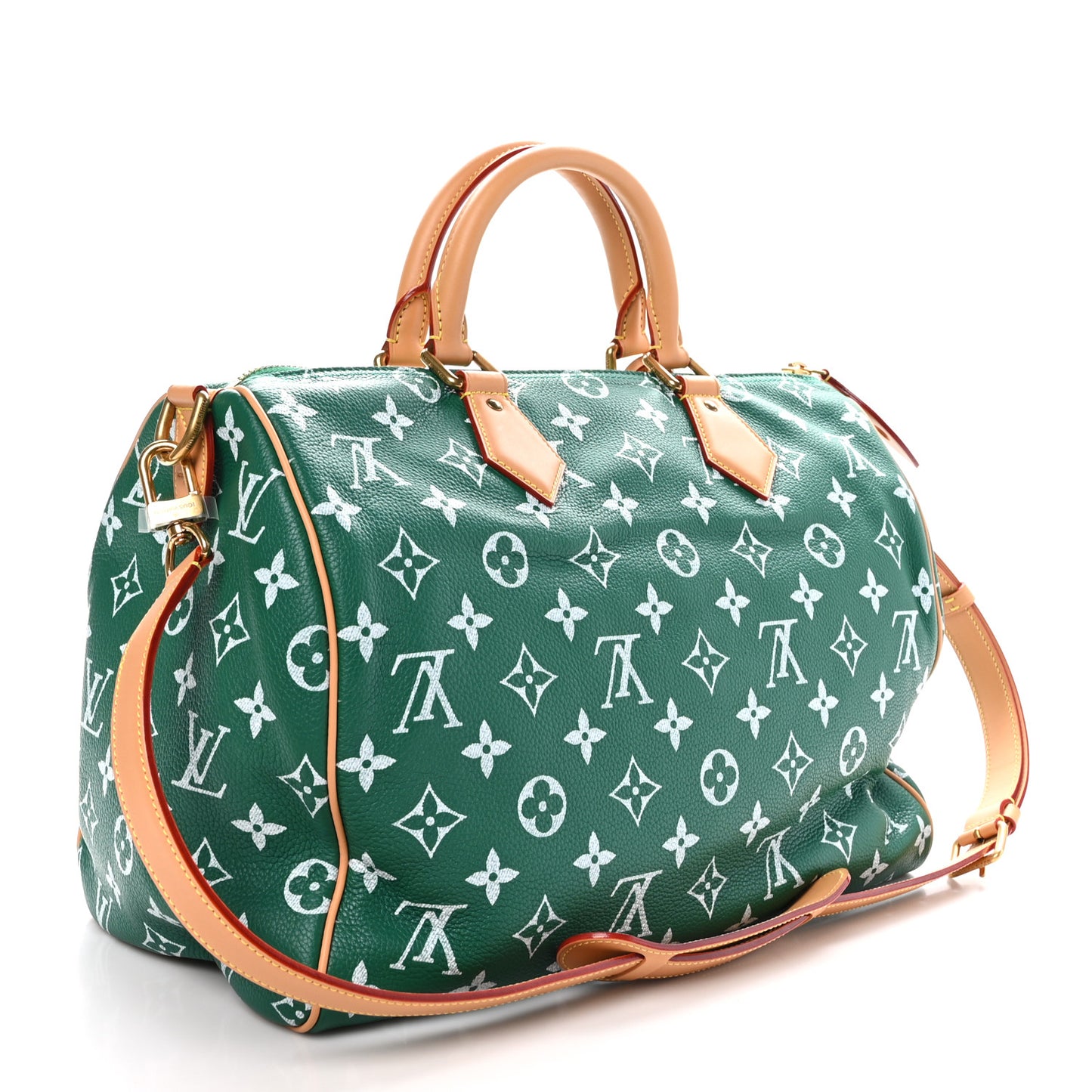Calfskin Monogram Speedy P9 Bandouliere 40 Green