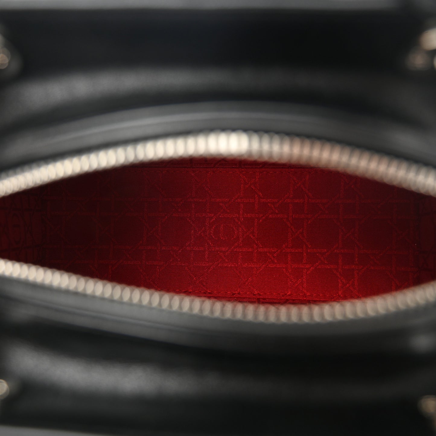 Lambskin Cannage Medium Lady Dior Black