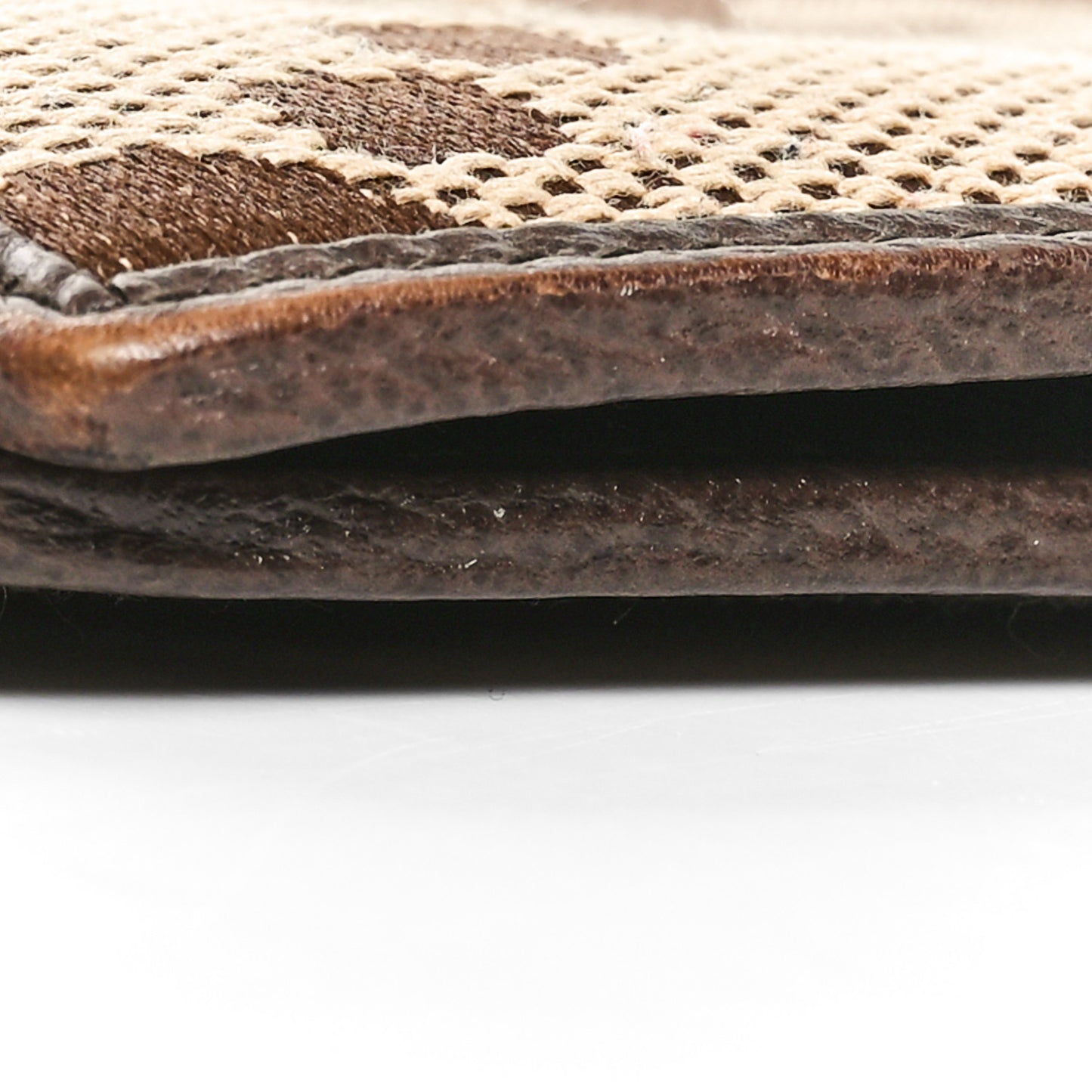 Monogram Jumbo GG Textured Dollar Calfskin Wallet Camel Ebony New Acero