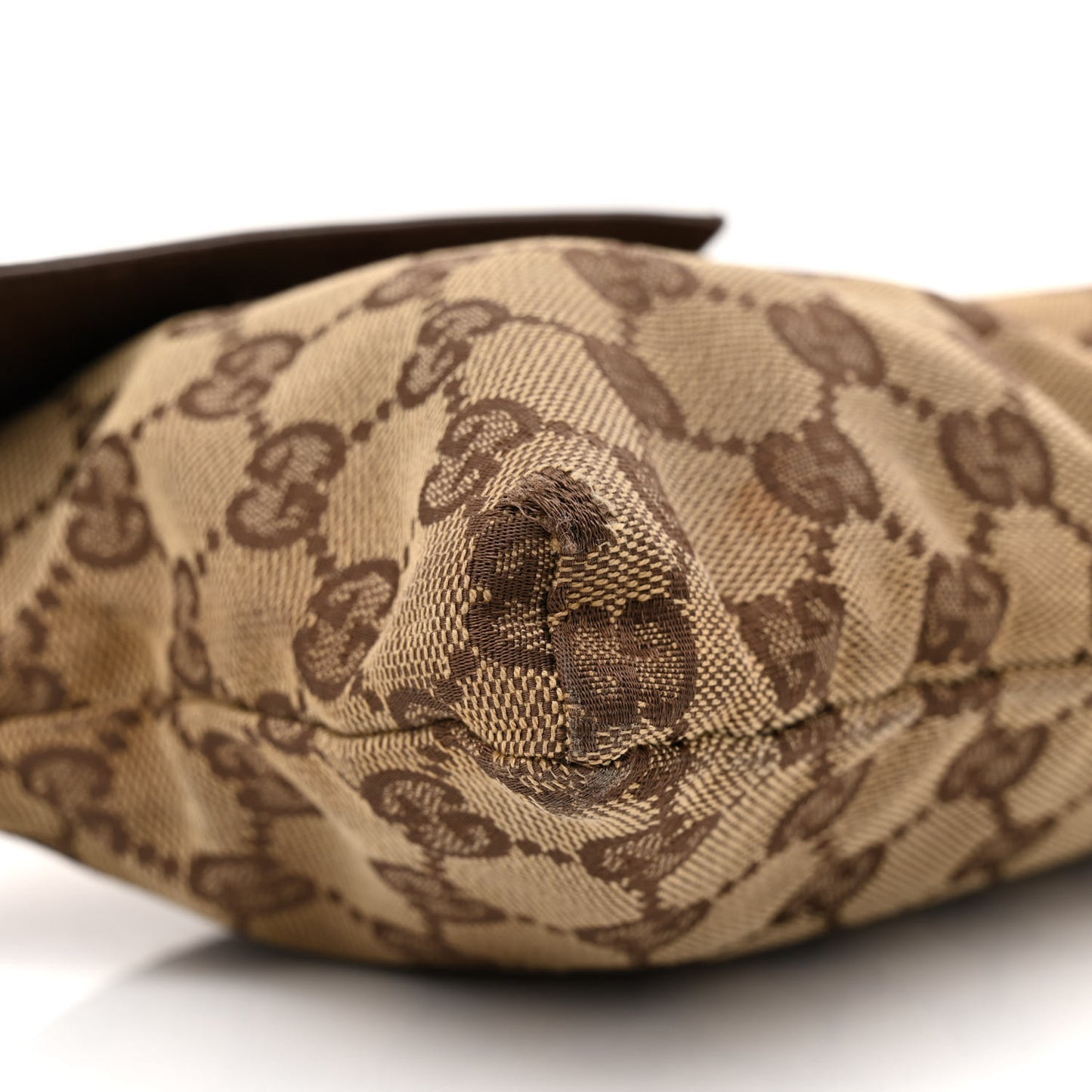 GG Monogram Web Double Pocket Belt Bag Ebony