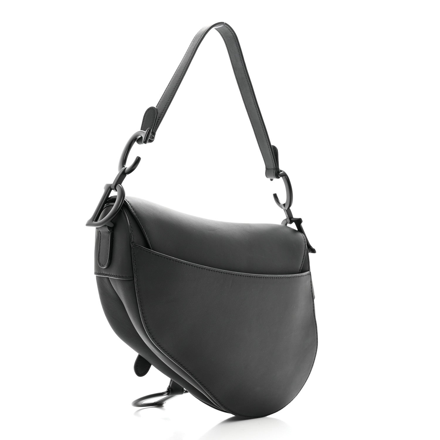 Christian Dior Ultra Matte Calfskin Saddle Bag Black 3 of 9