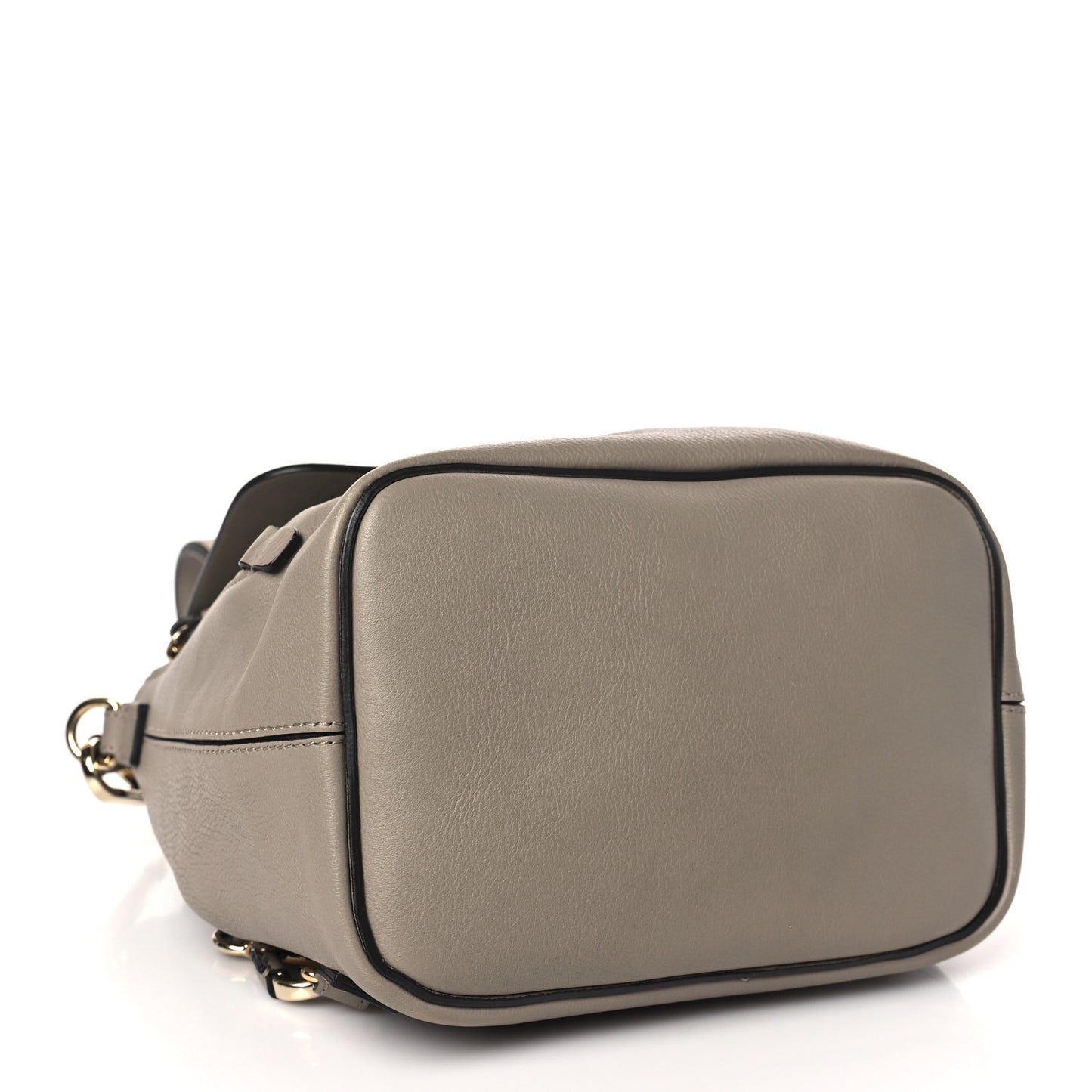 Suede Calfskin Small Faye Backpack Motty Grey